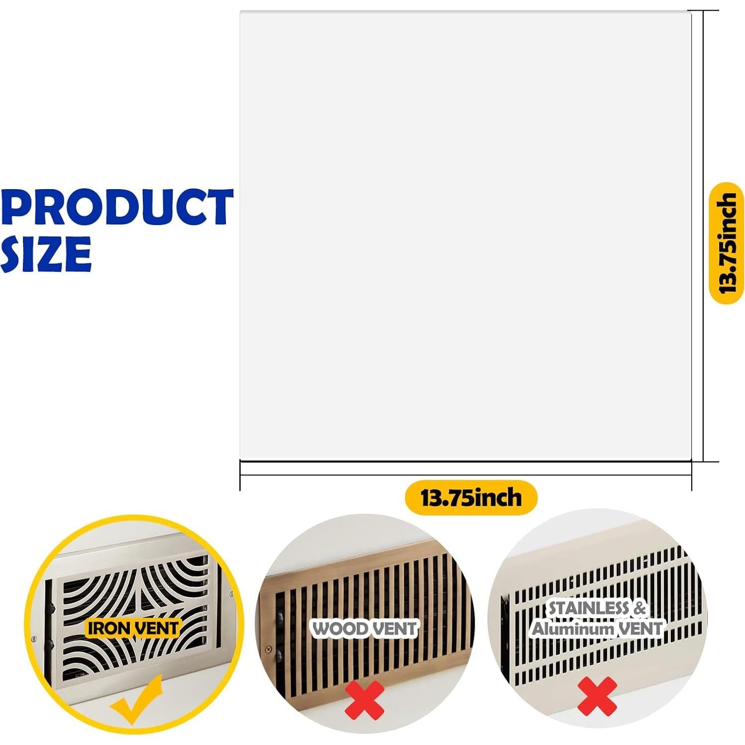 Cubiertas Magnéticas para Ventilación FONKI 34.92 cm x 34.92 cm 2 Piezas