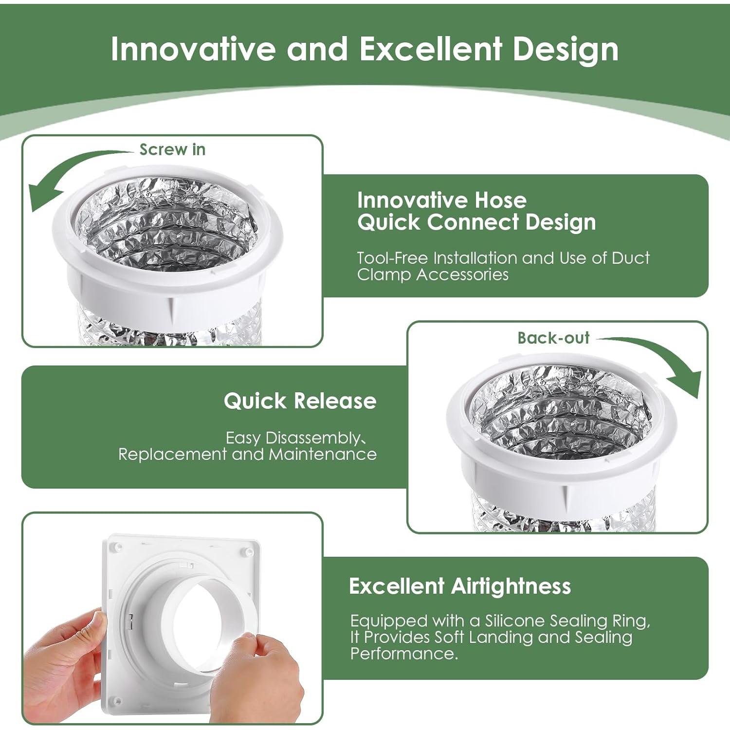 Conector de Ventilación de Secadora Fosenlion 10 cm x 2.44 m