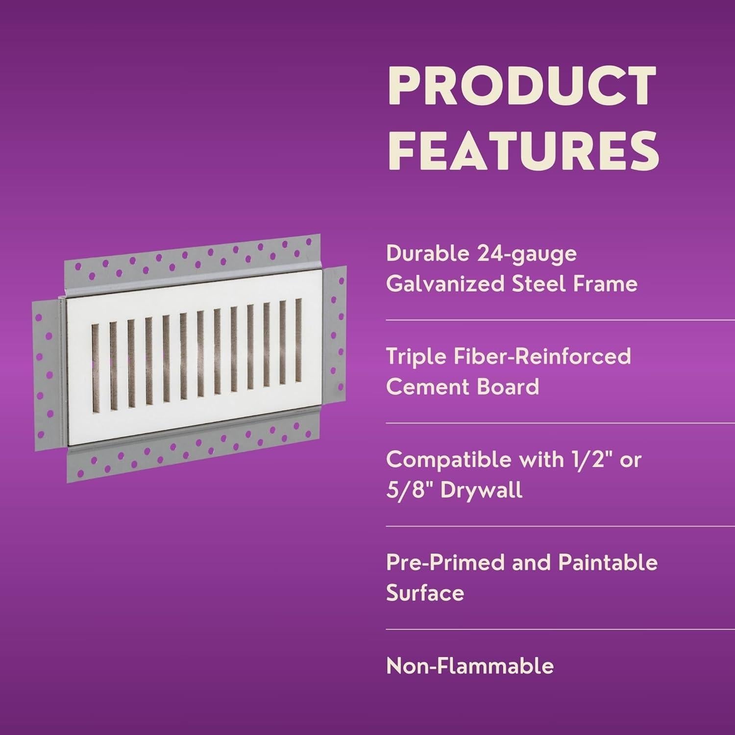 Ventilación de Suministro de Aire Magnético LUXAIRY BL410 10.16x25.4cm