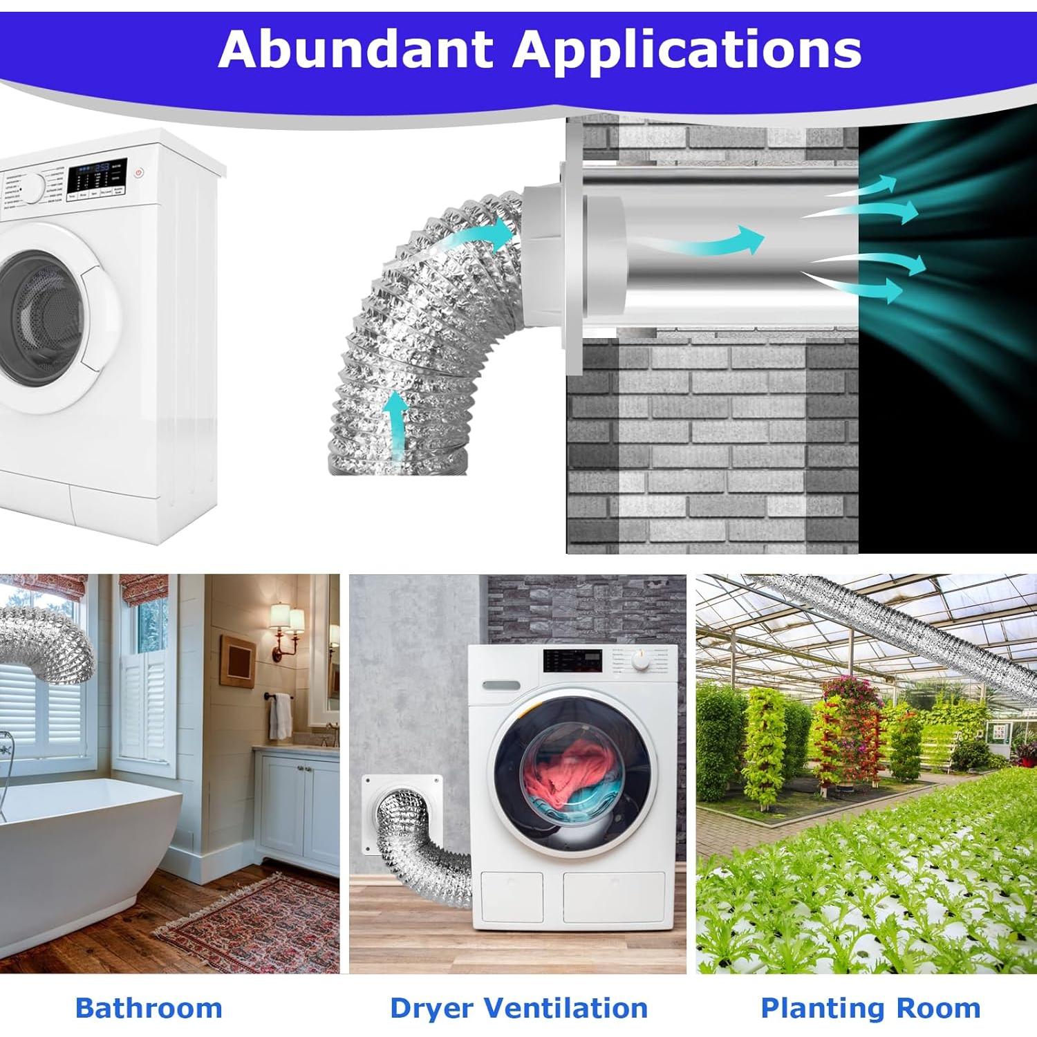 Kit Conector Ventilación Secadora Senshare 4" Rápido 7x7cm