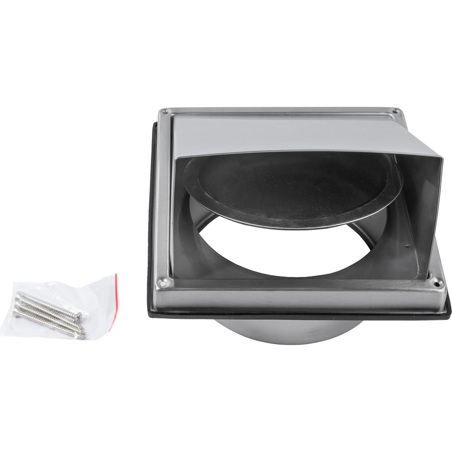 Repa Market 6" Inch Range Hood Vent Cover - Stainless Steel Dryer Vent - Indoor/Outdoor, Kitchen, Garage Louvered Duct Guard - Exterior Wall Vent Non-Return Valve for Exhaust, Intake HVAC System