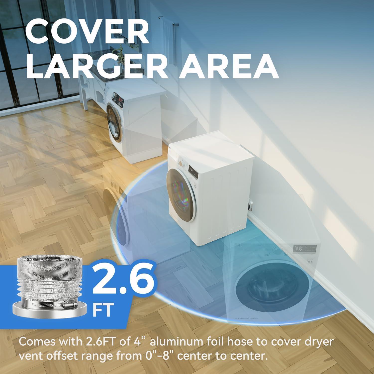 Conector de Ventilación de Secadora Magnético Jeevony DV180 0.8m