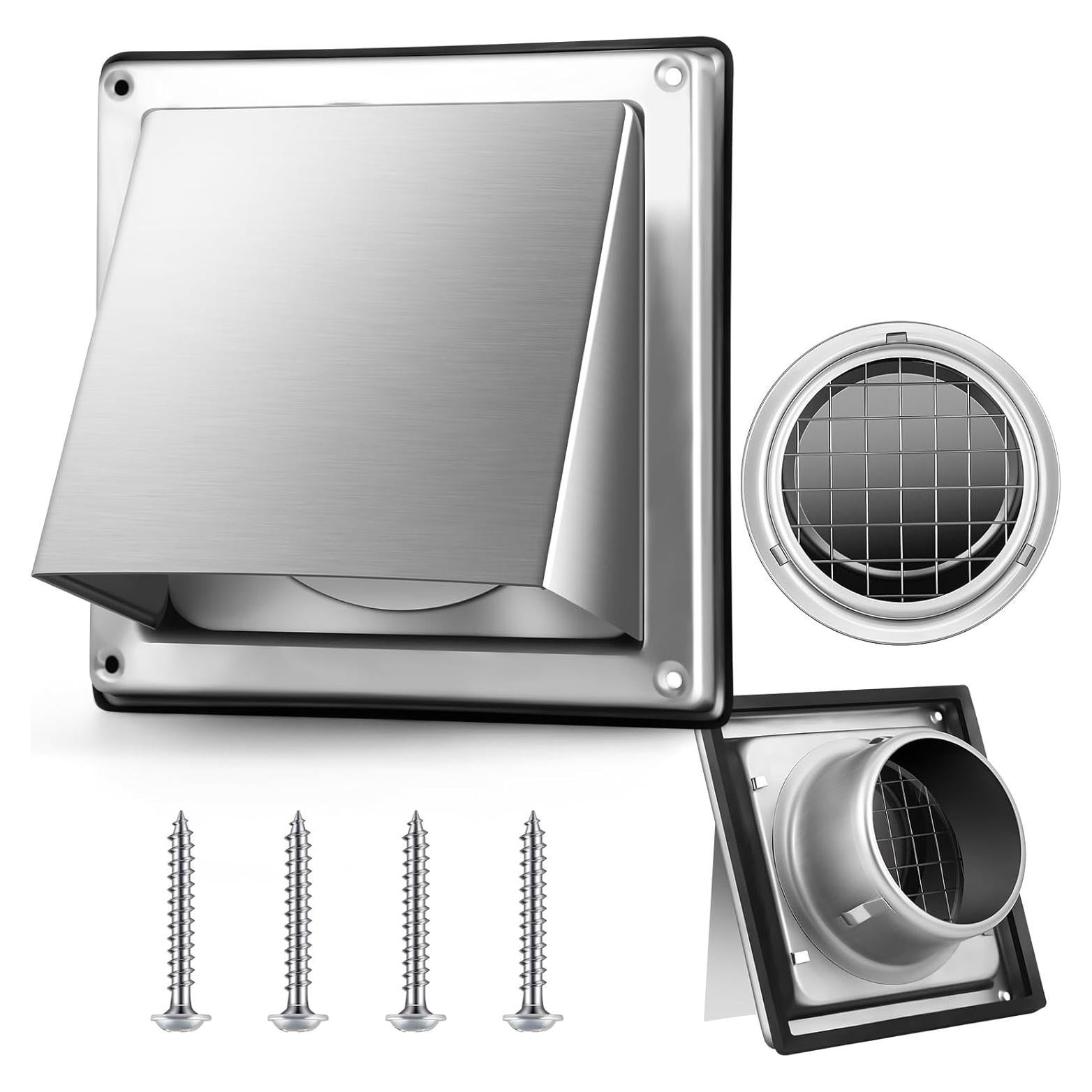 Cubierta de Ventilación para Secadora Gisafai 4" Acero Inoxidable