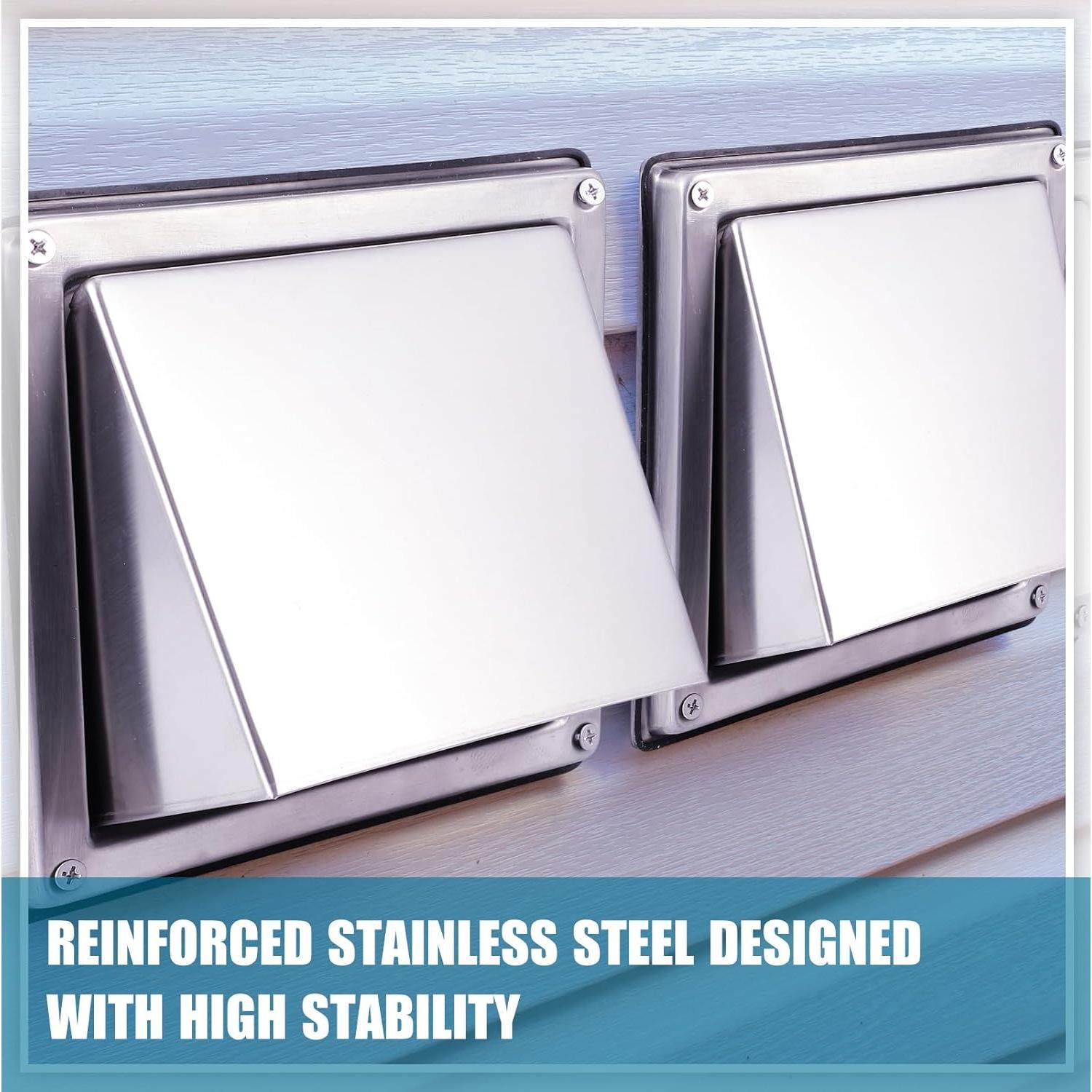 Cubierta de Ventilación para Secadora Gisafai 4" Acero Inoxidable