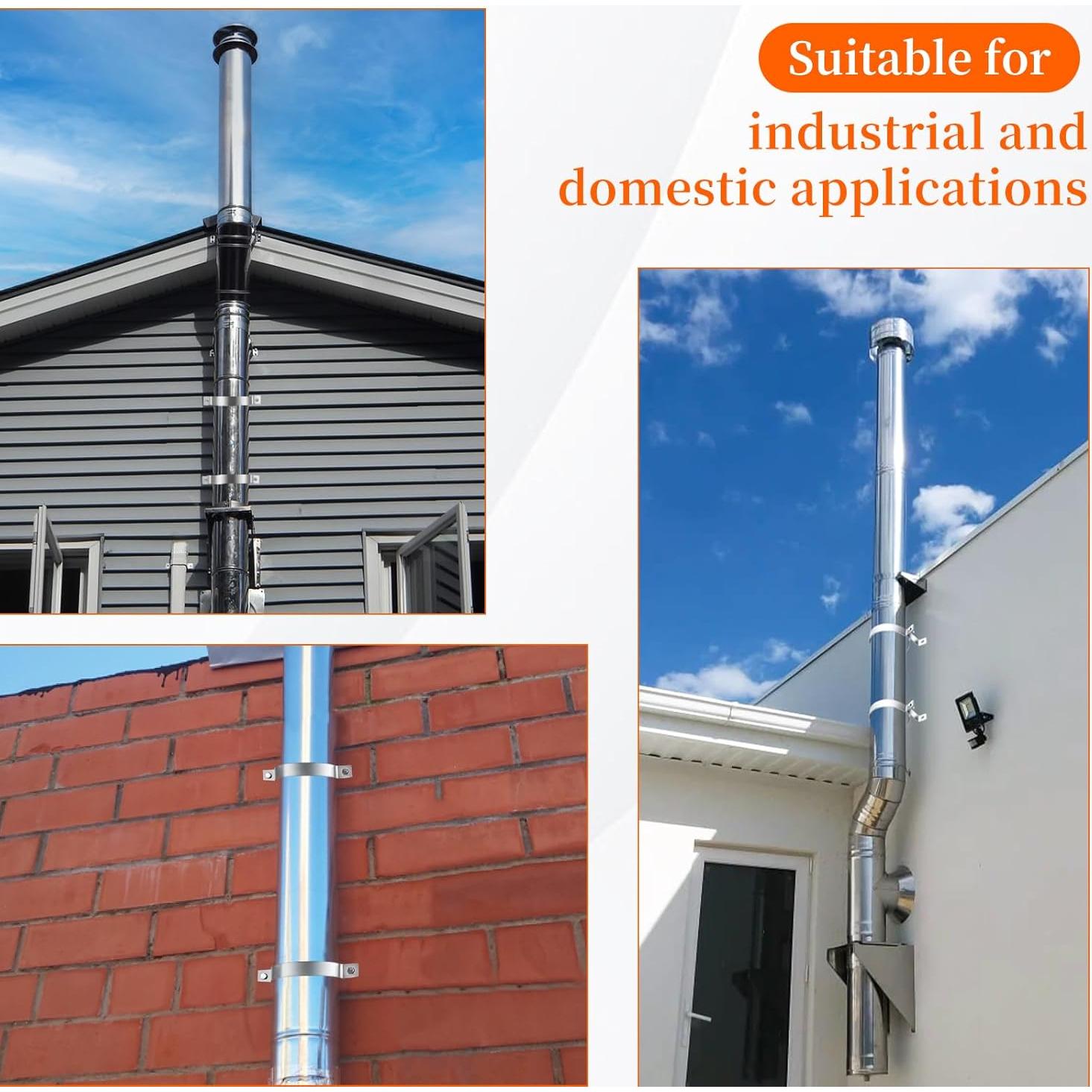 2 Piezas Correa de Tubo de Ventilación 4" Mineye Ajustable