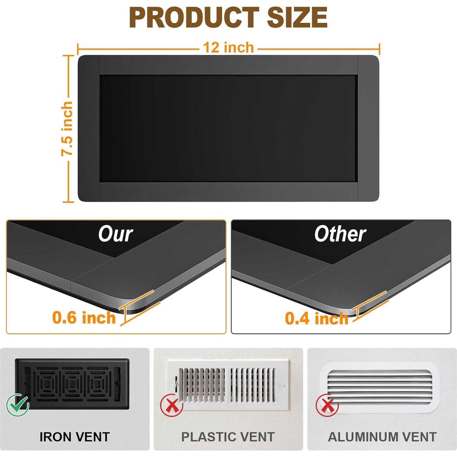 Cubiertas Magnéticas para Ventilación HQZHQZ 3 Paquete 19x30 cm