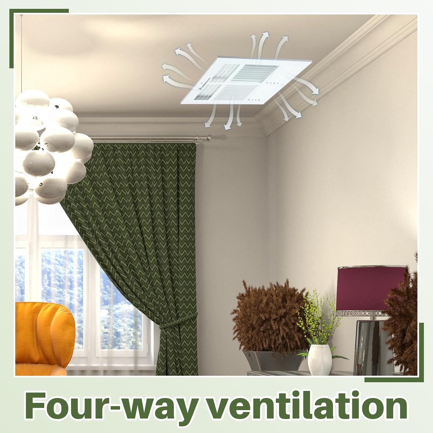 Cubiertas de Ventilación VIHOSE 6 Pcs 25.4 cm Cuadradas Blancas