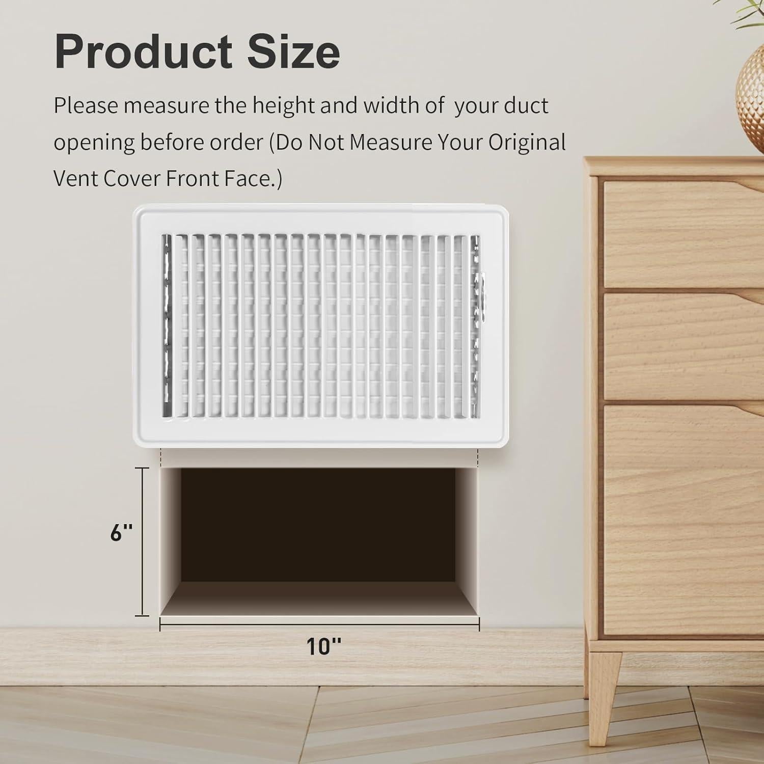 Registro de Piso 6x10 VE NI SCC - Cubiertas Ventilación Metal Blanco