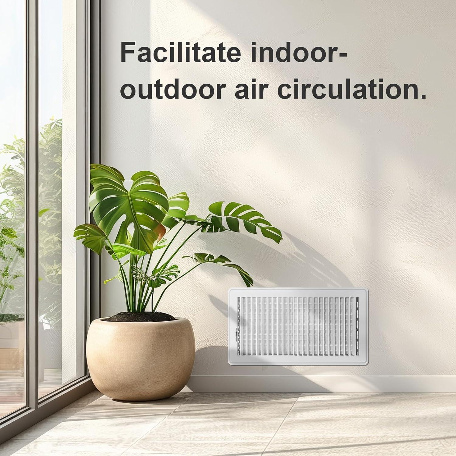 Registro de Piso 6x10 VE NI SCC - Cubiertas Ventilación Metal Blanco