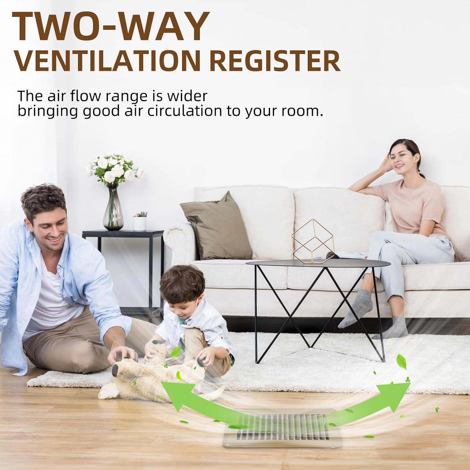 Paquete de 6 rejillas de piso Flowild 10x20 cm marrón acero