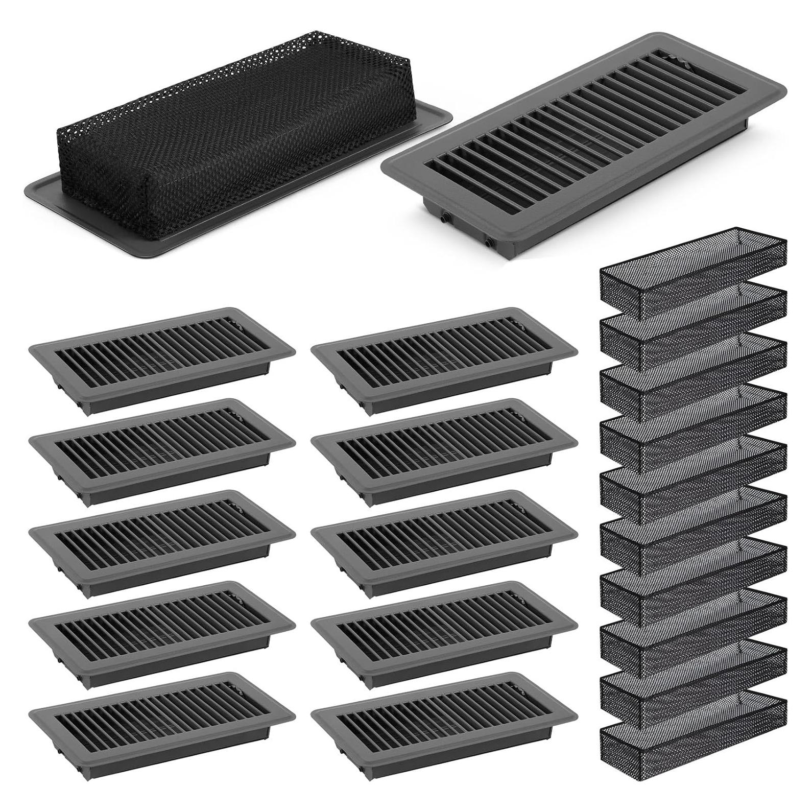 Juego de 24 Cubiertas de Ventilación de Piso Baquler 10x25 cm