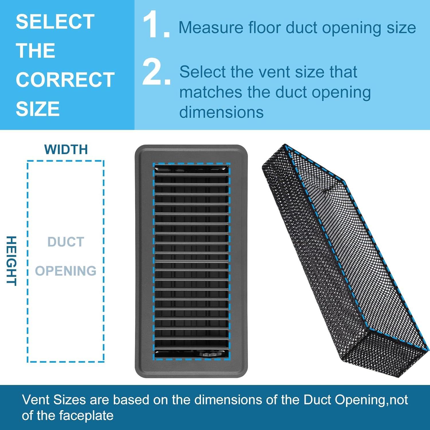 Juego de 24 Cubiertas de Ventilación de Piso Baquler 10x25 cm