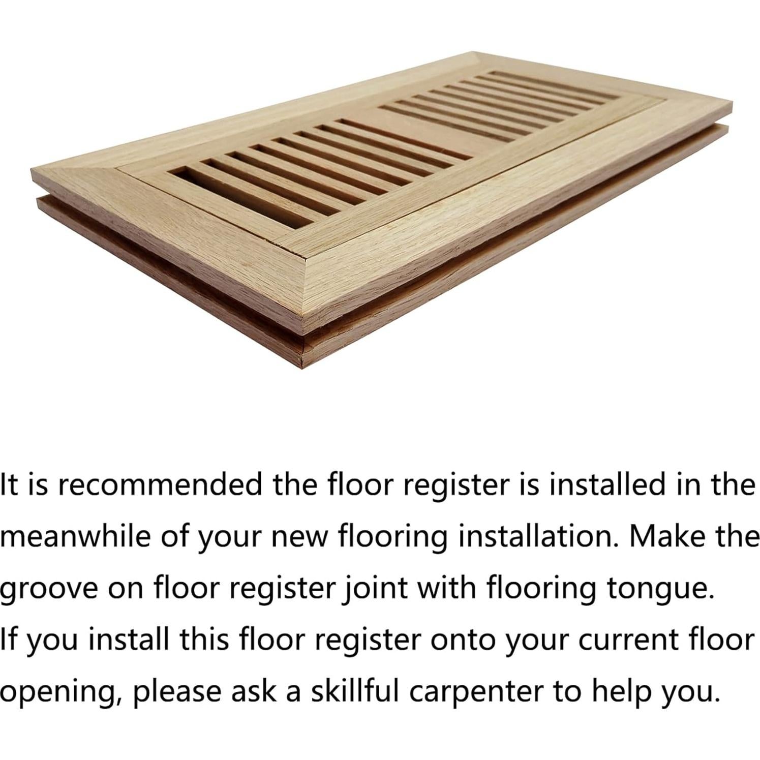 Registro de Piso Empotrado Homewell 4x10" Roble Blanco