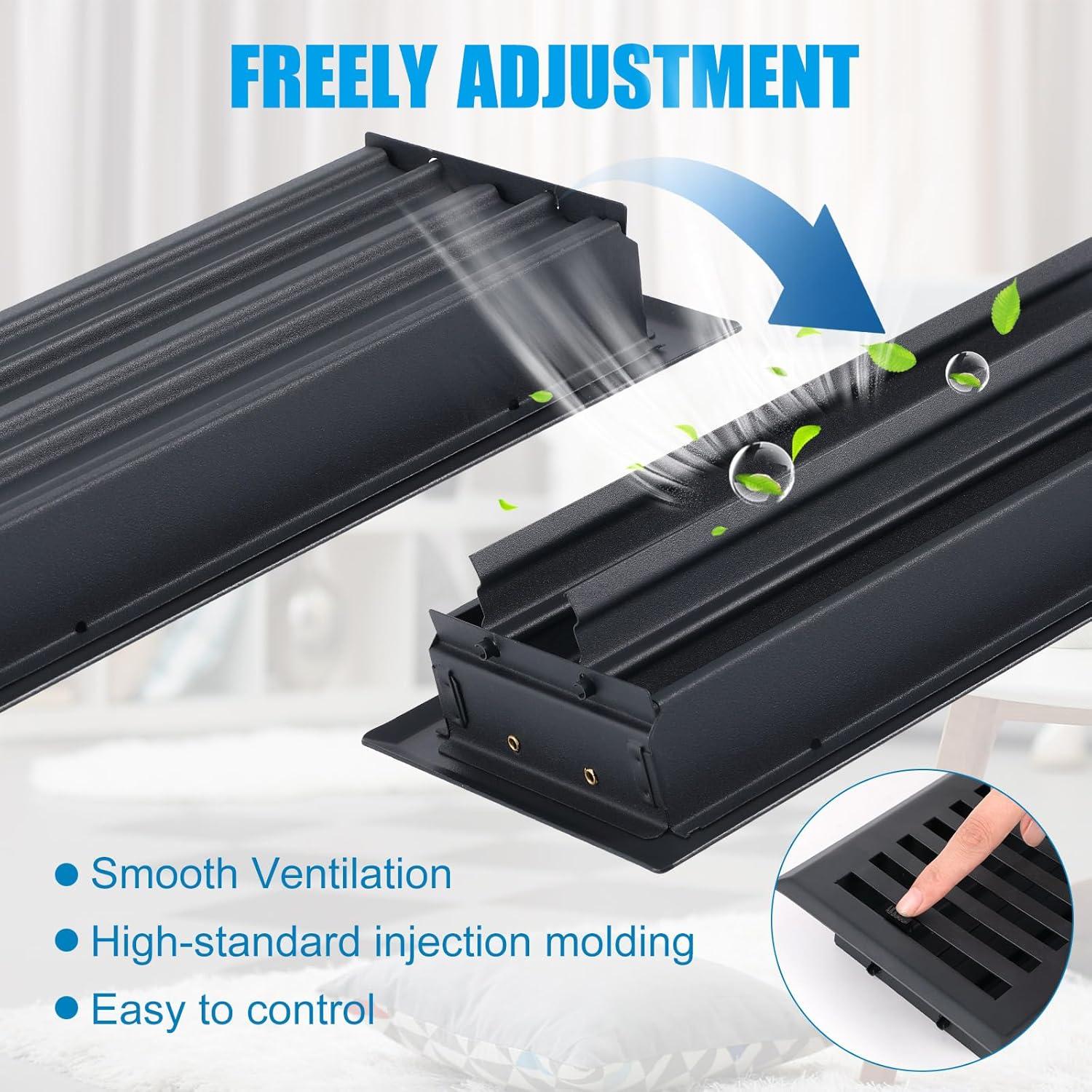 Set de 12 Rejillas de Piso y Filtros de Malla Baquler 10x36cm