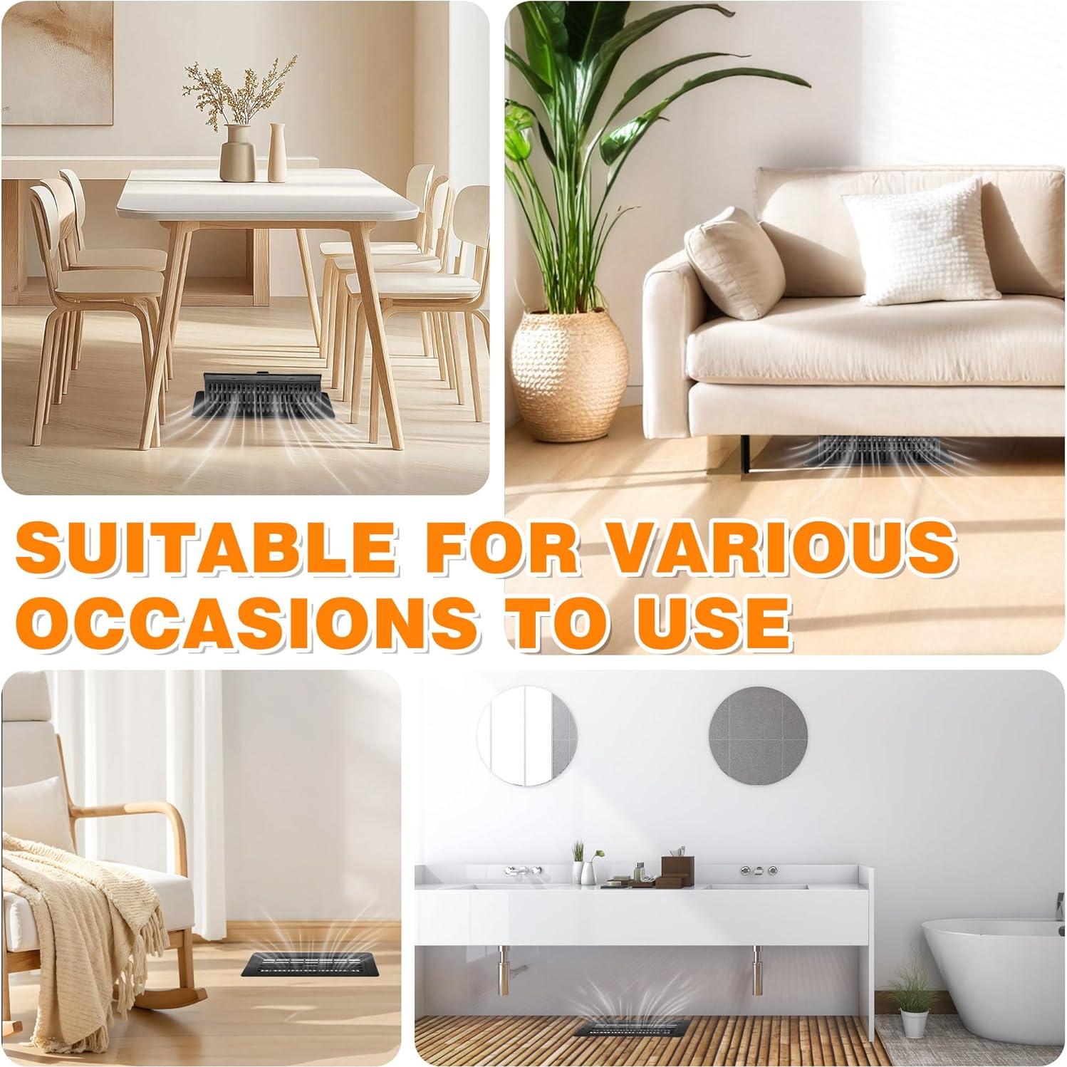 Deflectores de Ventilación Gotsblock 2-en-1 10x25 cm Negro