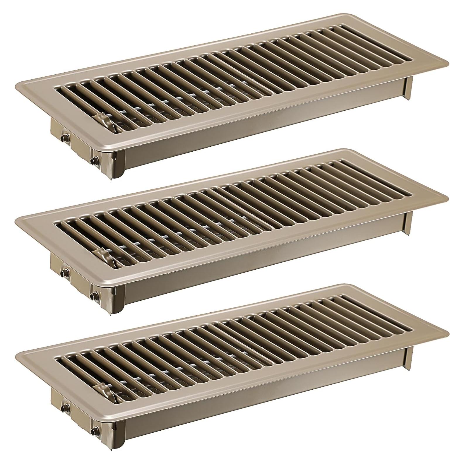 Cubiertas de Ventilación de Piso Sumnacon Metal 4x30 cm 3 Pzas