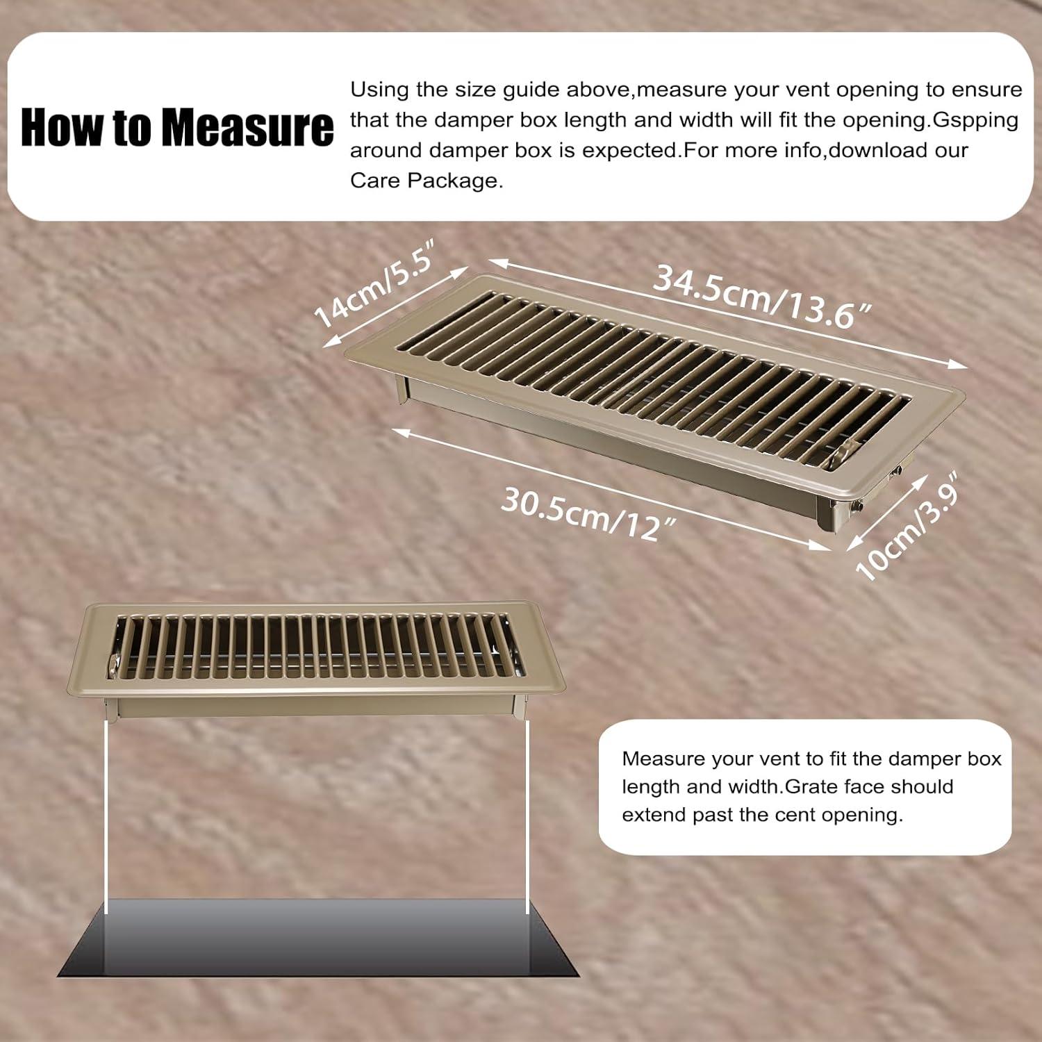 Cubiertas de Ventilación de Piso Sumnacon Metal 4x30 cm 3 Pzas
