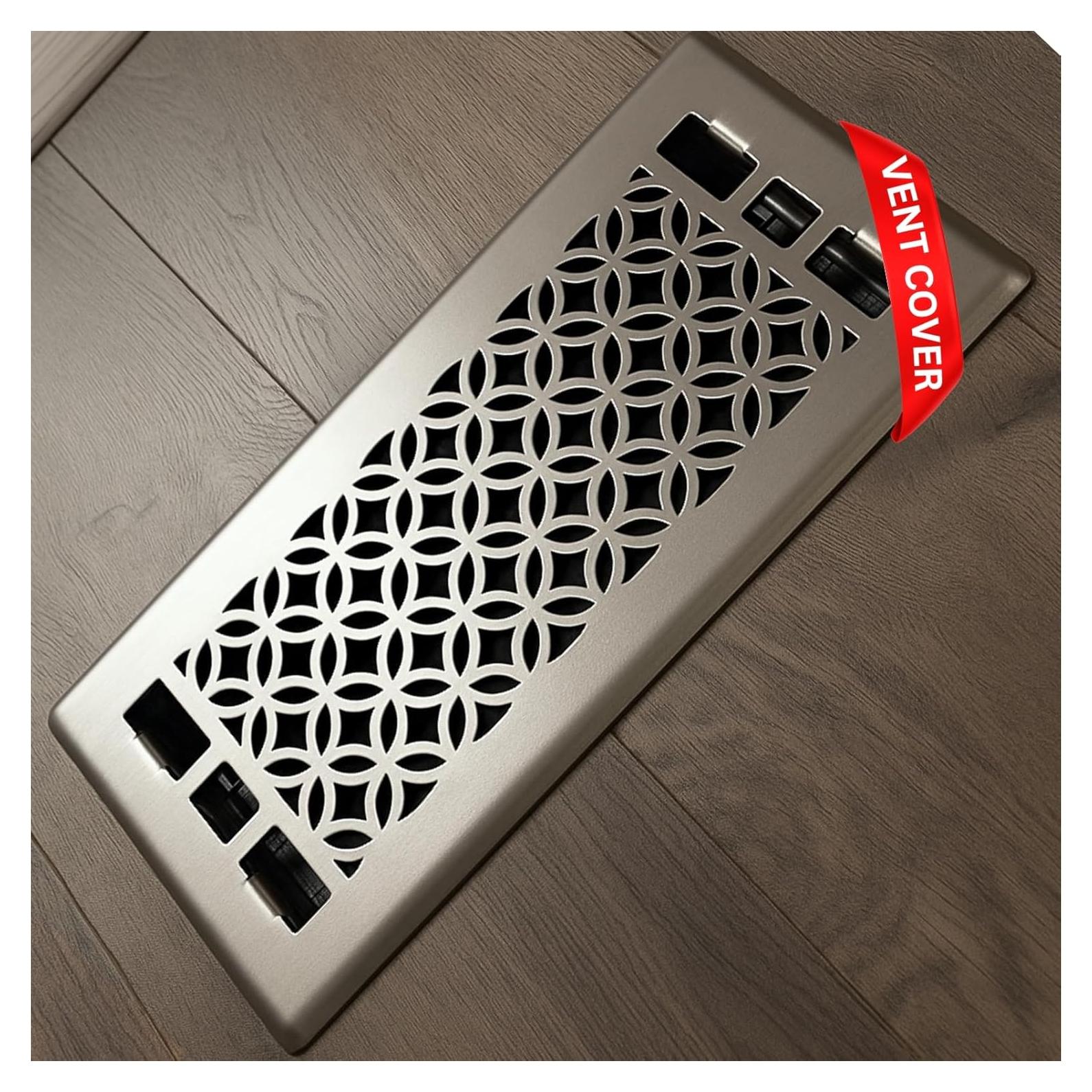 Cubierta de Ventilación de Piso GCDS Home 4x10 Níquel Satinado