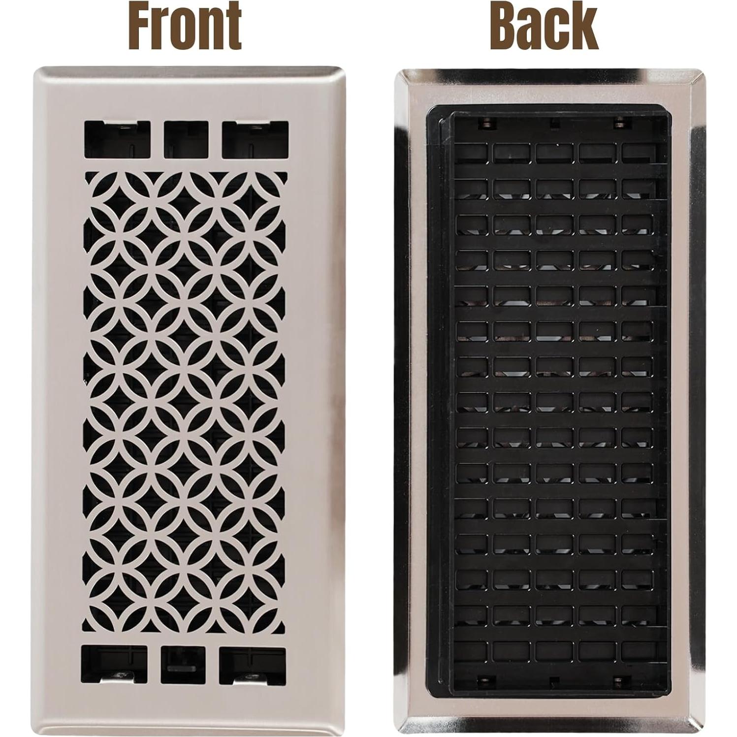 Cubierta de Ventilación de Piso GCDS Home 4x10 Níquel Satinado