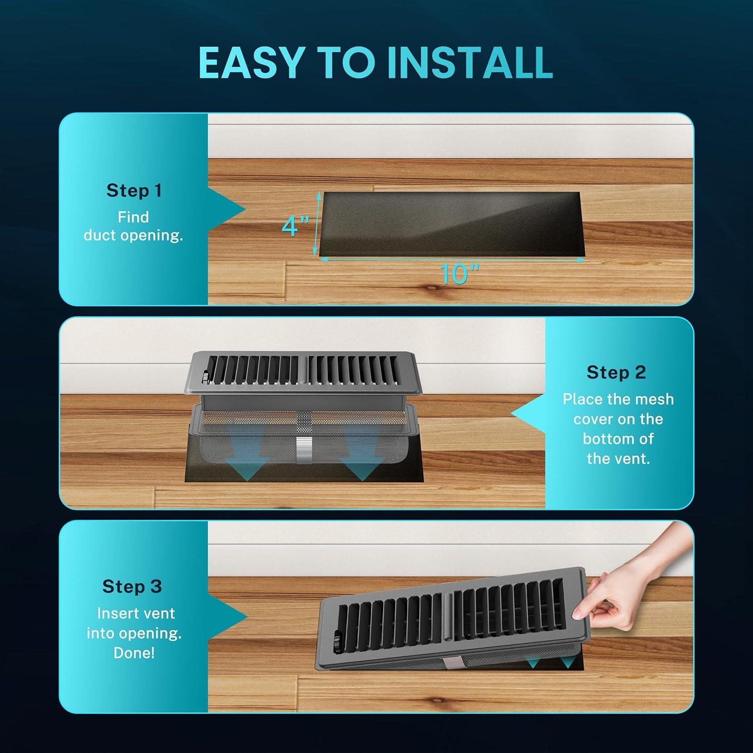 Registro de Piso 10 x 25 cm HG Power Metal Antióxido