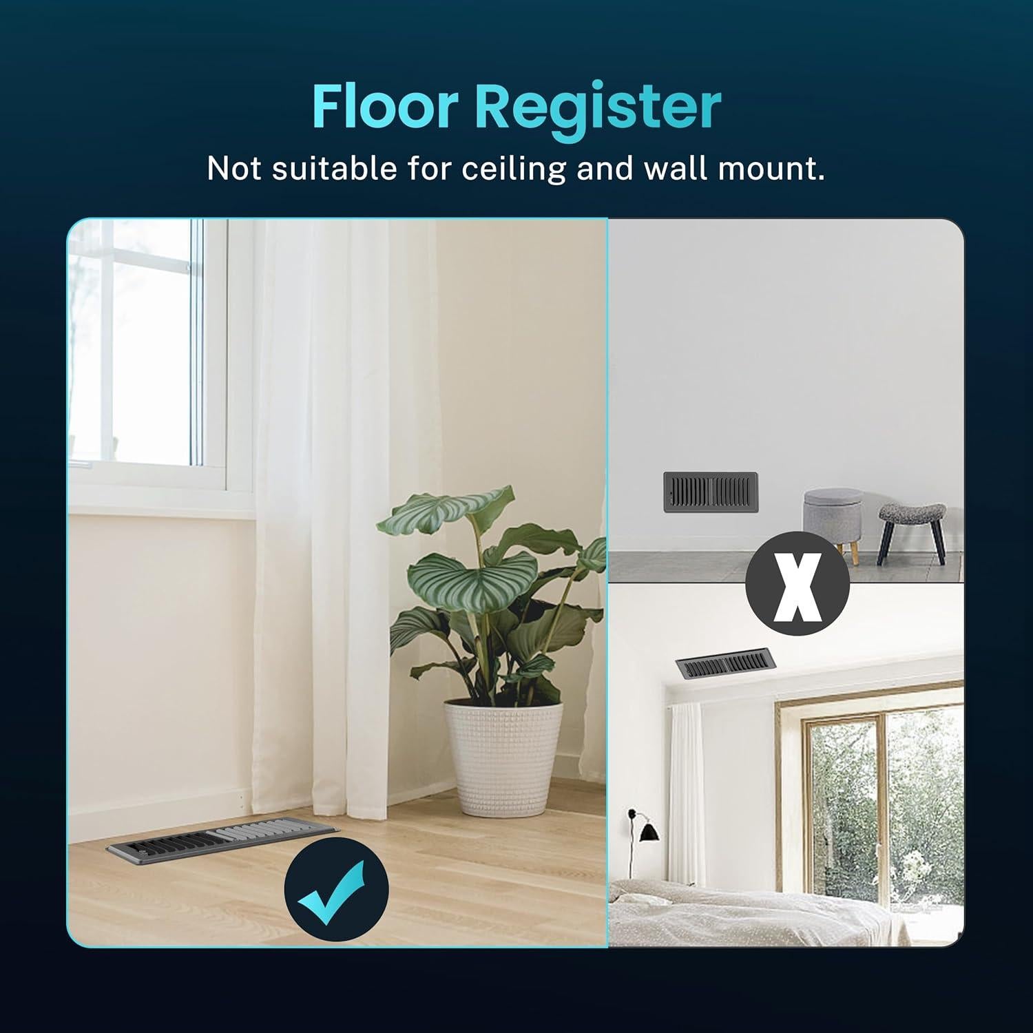 Registro de Piso 10 x 25 cm HG Power Metal Antióxido