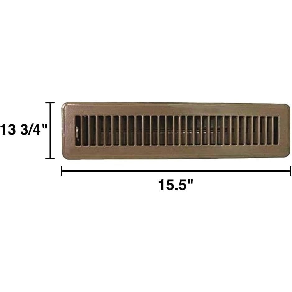 Registro de Ventilación Hartford 2" x 14" Acero Marrón