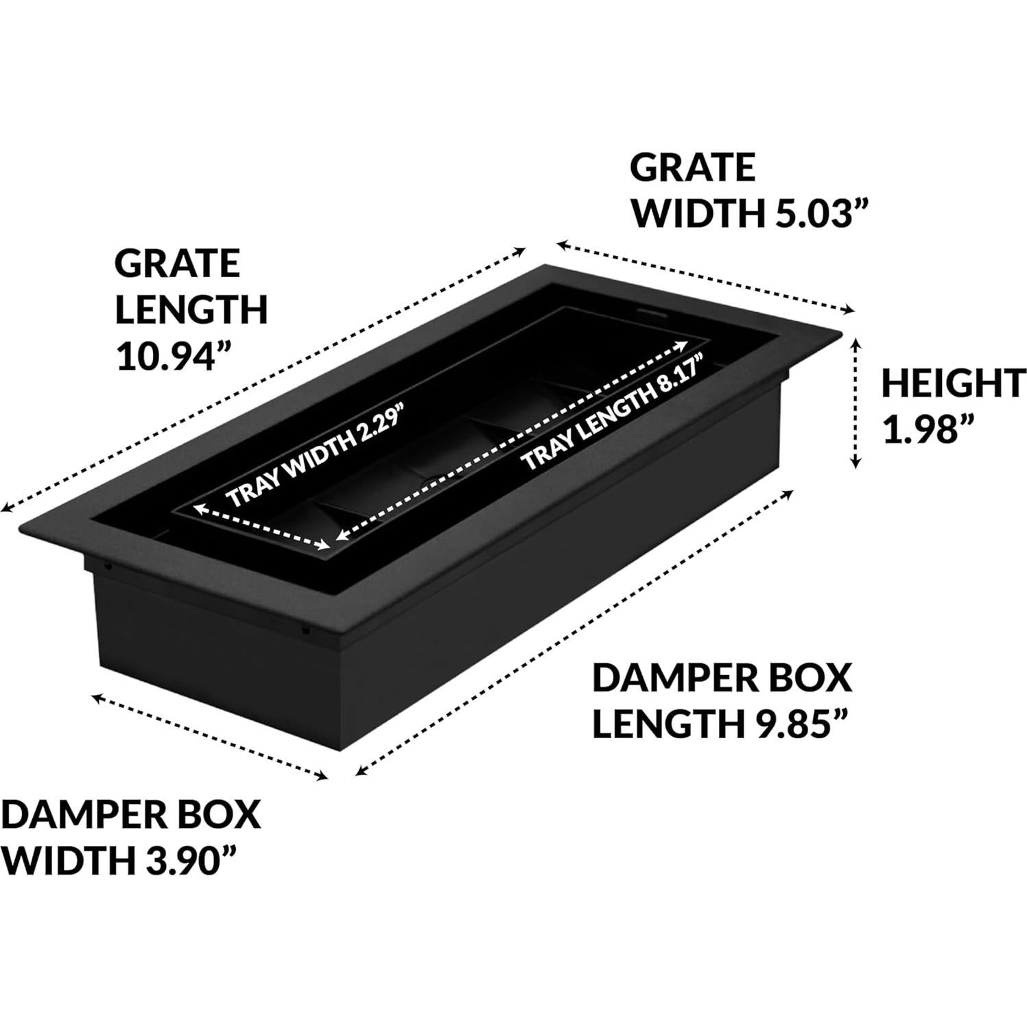 Rejilla de Piso de Plástico Inte-Grates 4x10 cm Negra