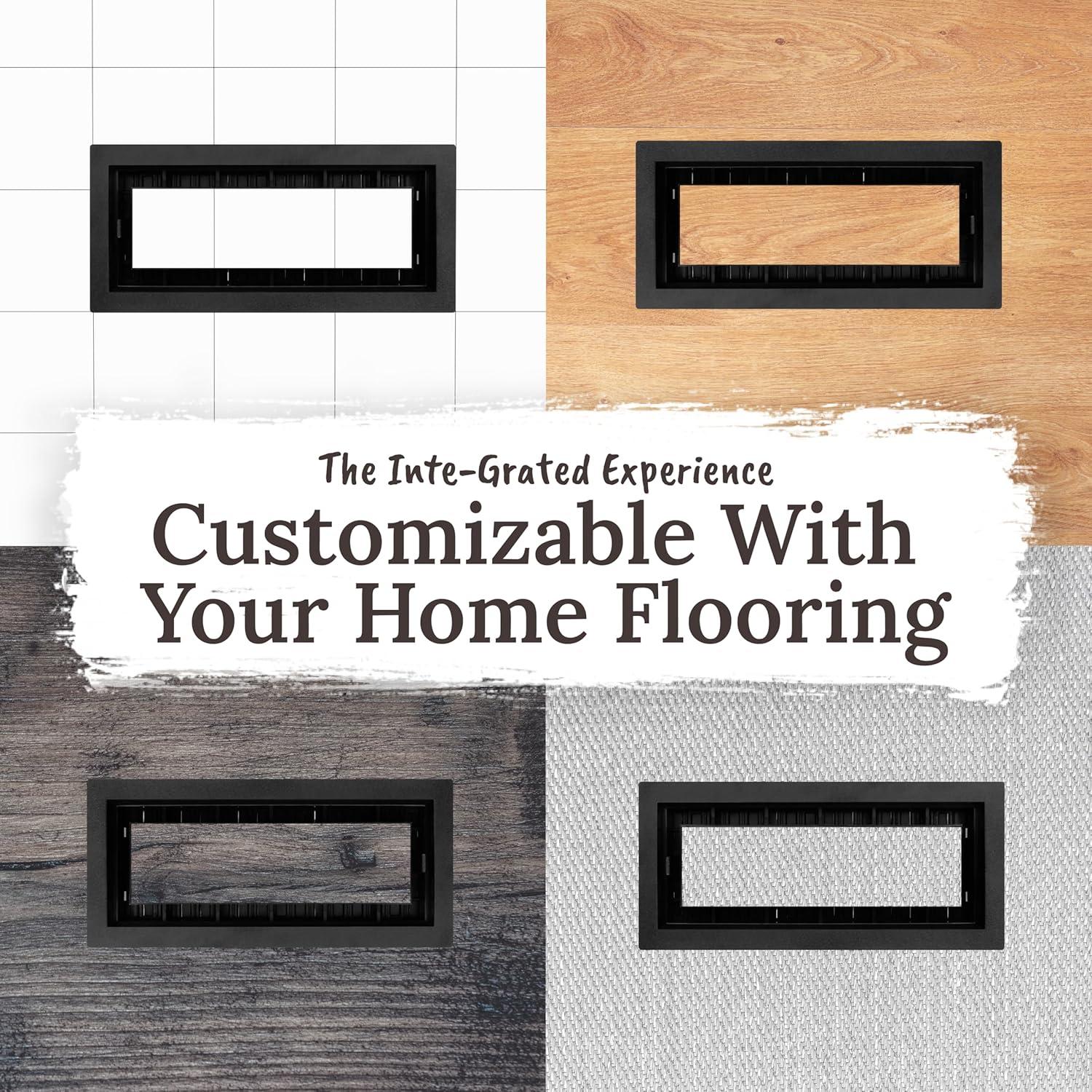 Rejilla de Piso de Plástico Inte-Grates 4x10 cm Negra