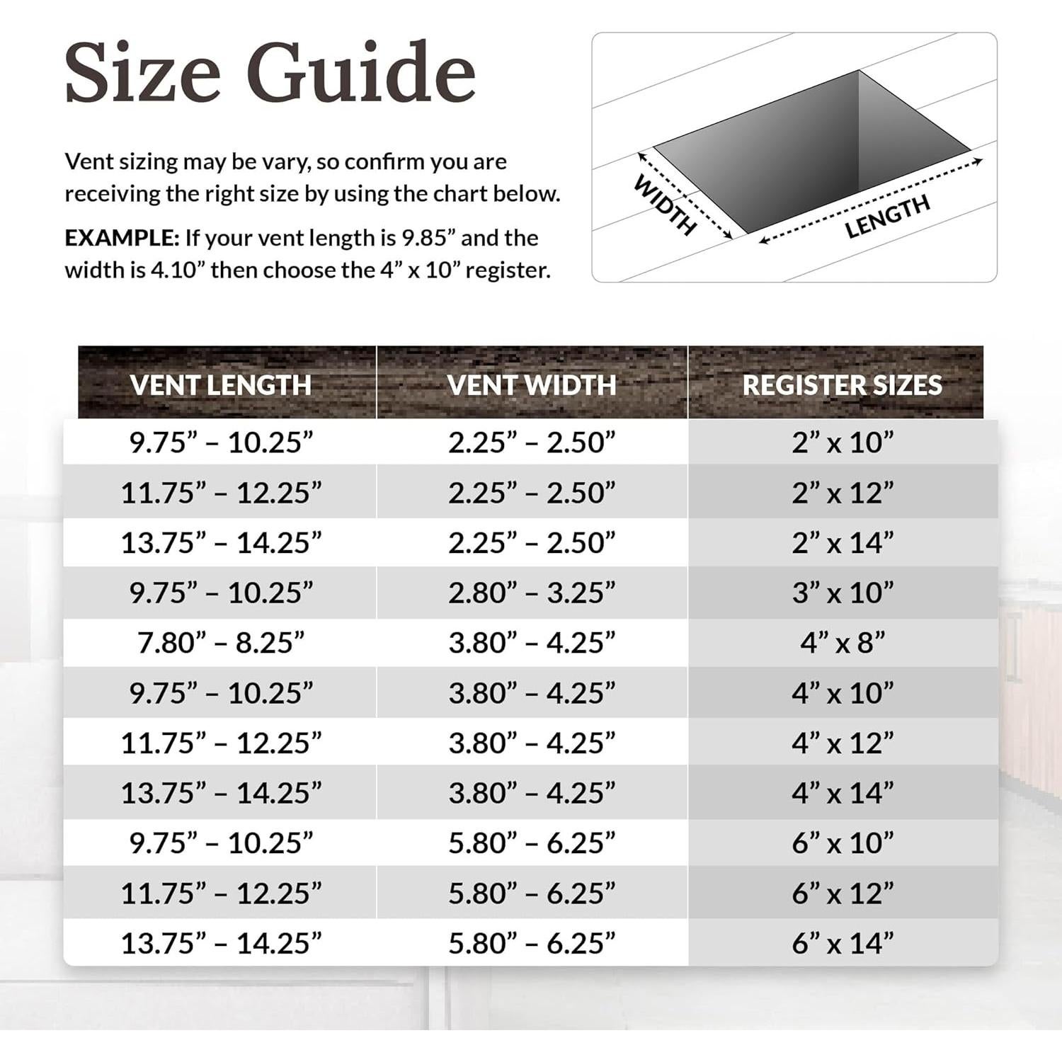 Rejilla de Bajo Perfil Decor Grates LAJH410-BLK 10x25 cm Negro