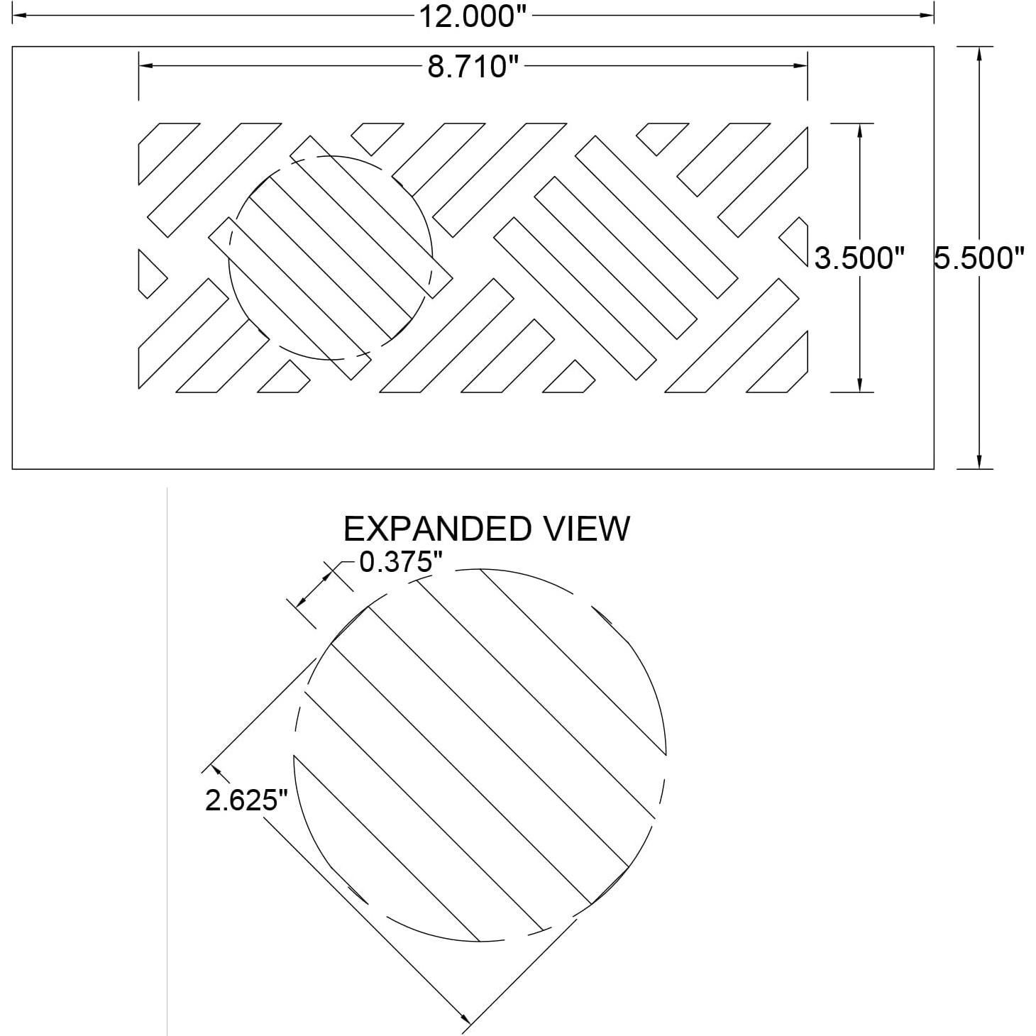 Rejilla de Ventilación de Piso Reggio 4x10 Negro Acero