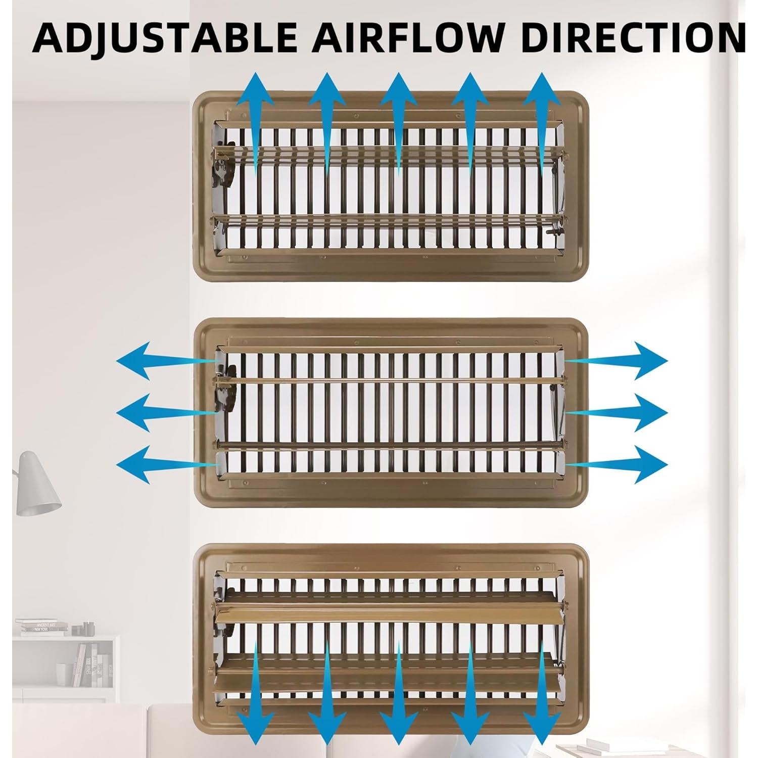 Registro de Ventilación de Piso 6x10 cm VE NI SCC - 2 Paquete