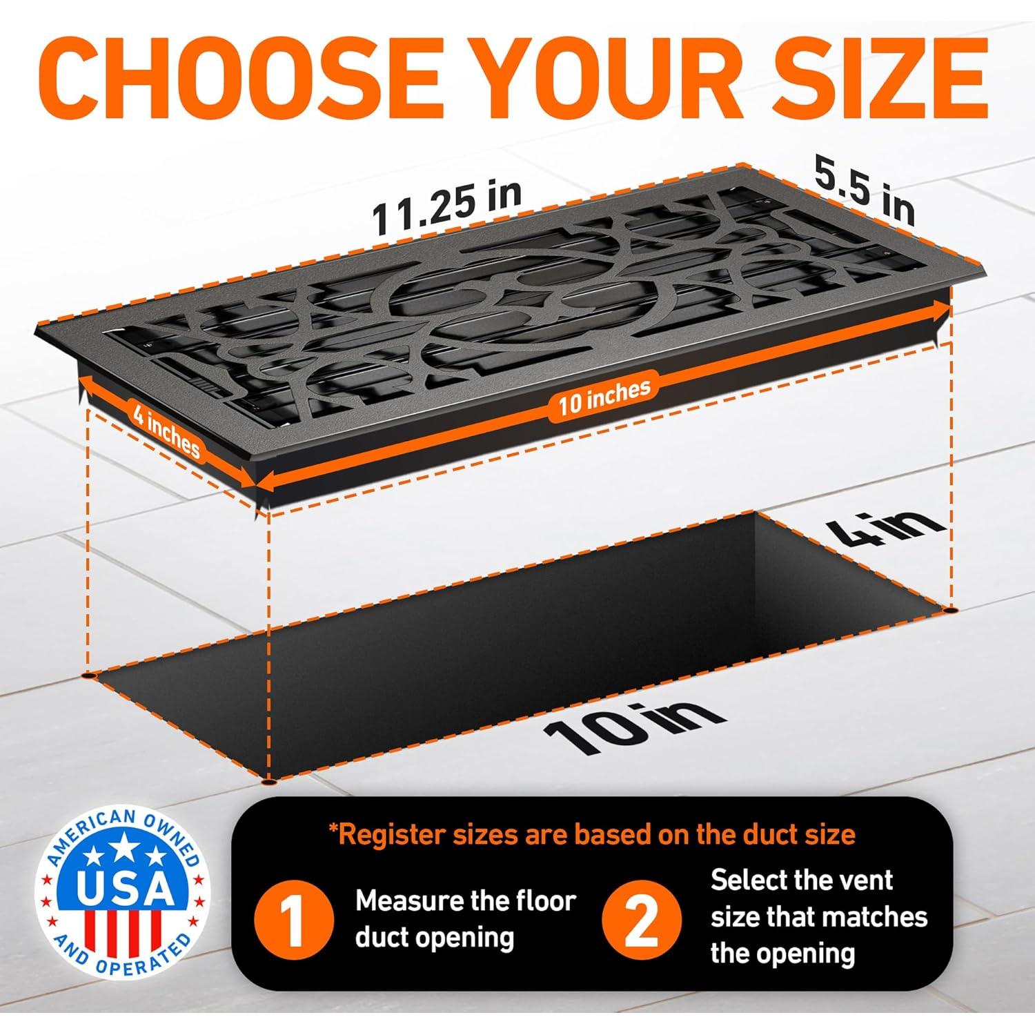 Cubierta de Ventilación de Piso 10x25 cm Home Intuition Gris