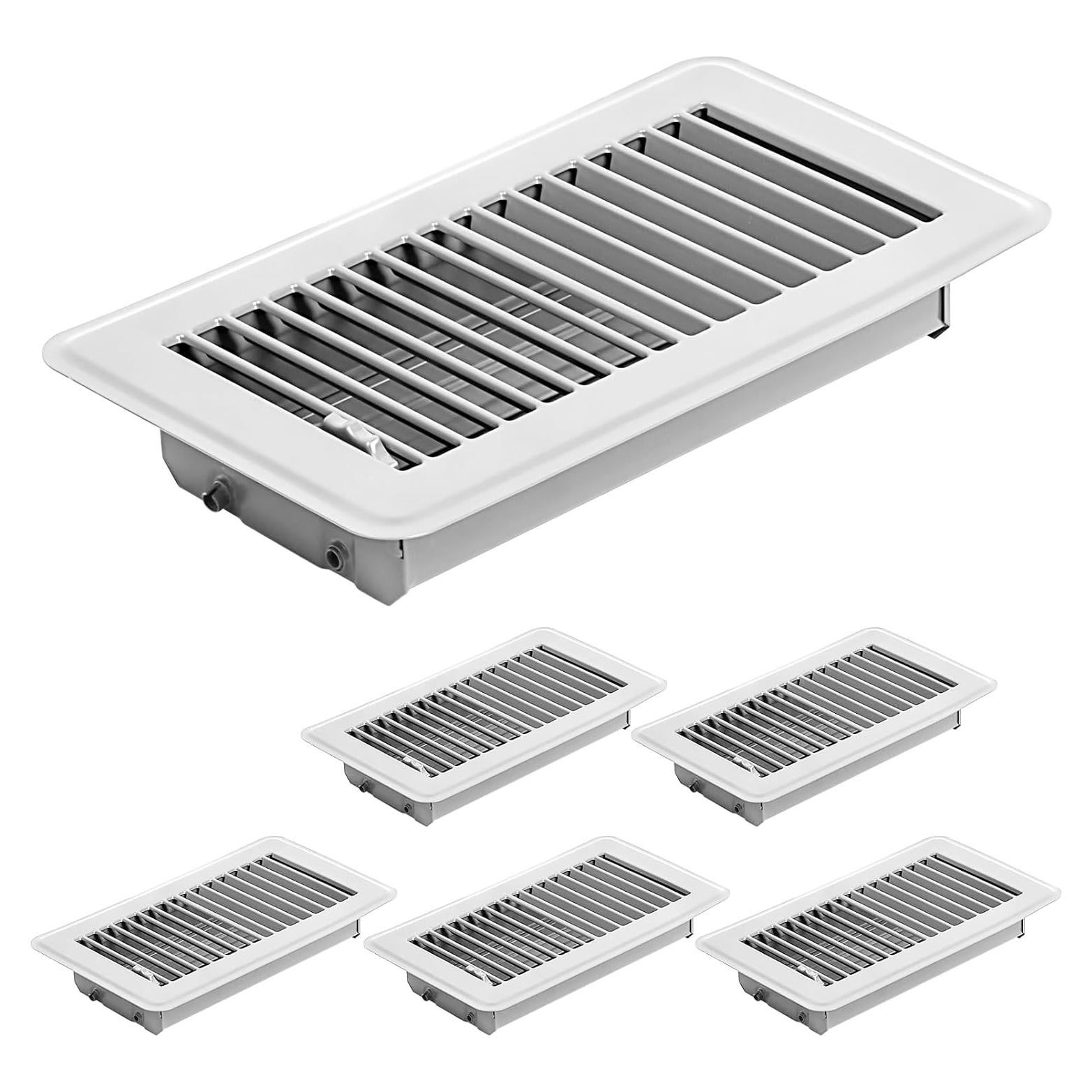 Paquete de 6 Cubiertas de Ventilación de Piso Flowild 10x20 cm