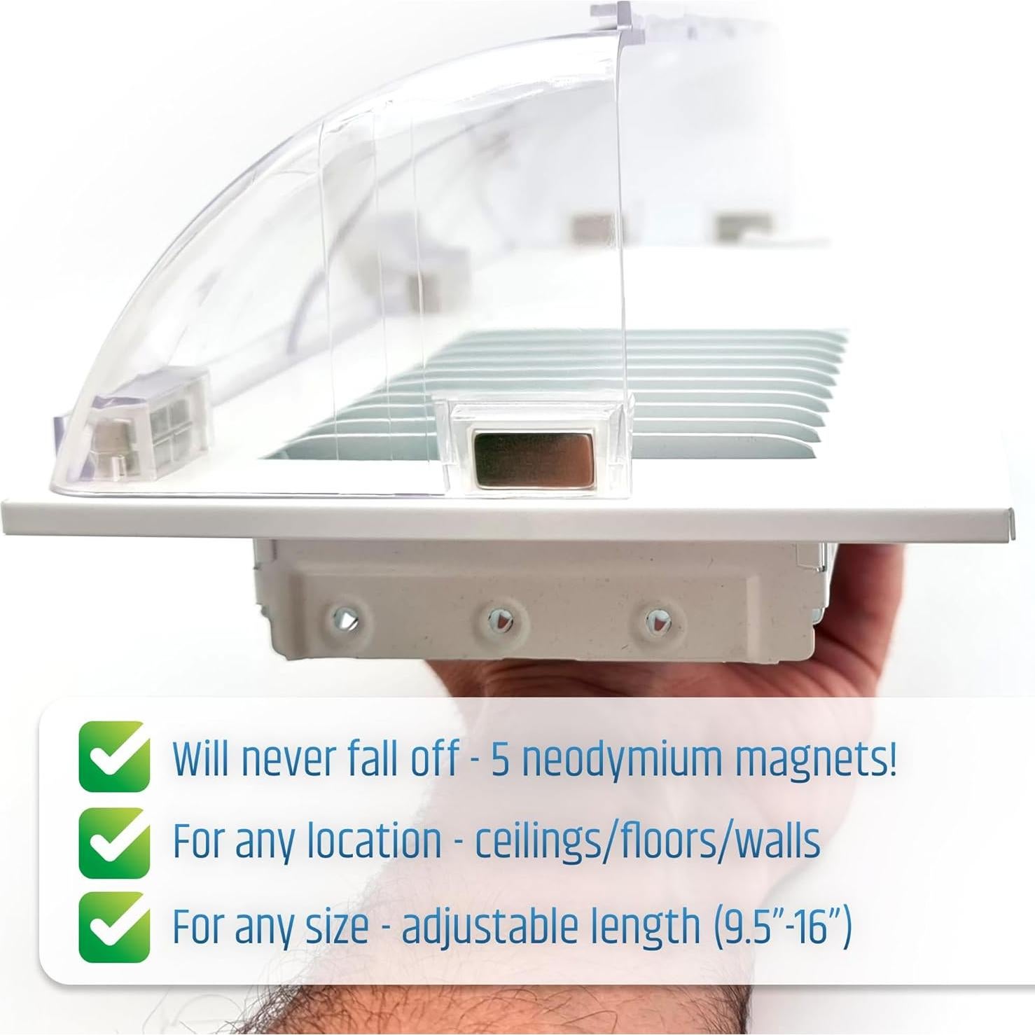 Deflector Magnético de Aire HMmagnets - Ajustable 23.4 a 40.6 cm