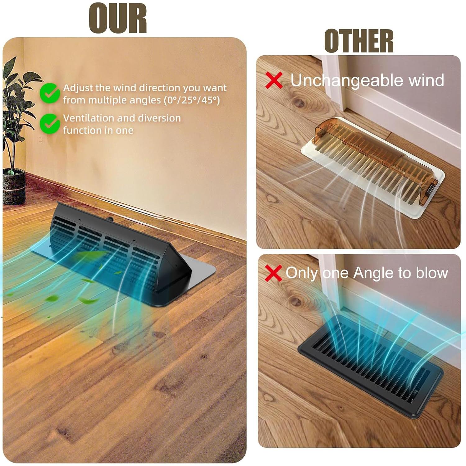 Deflectores de Aire Ajustables LPECMX 4x10" Negro - Paquete de 2