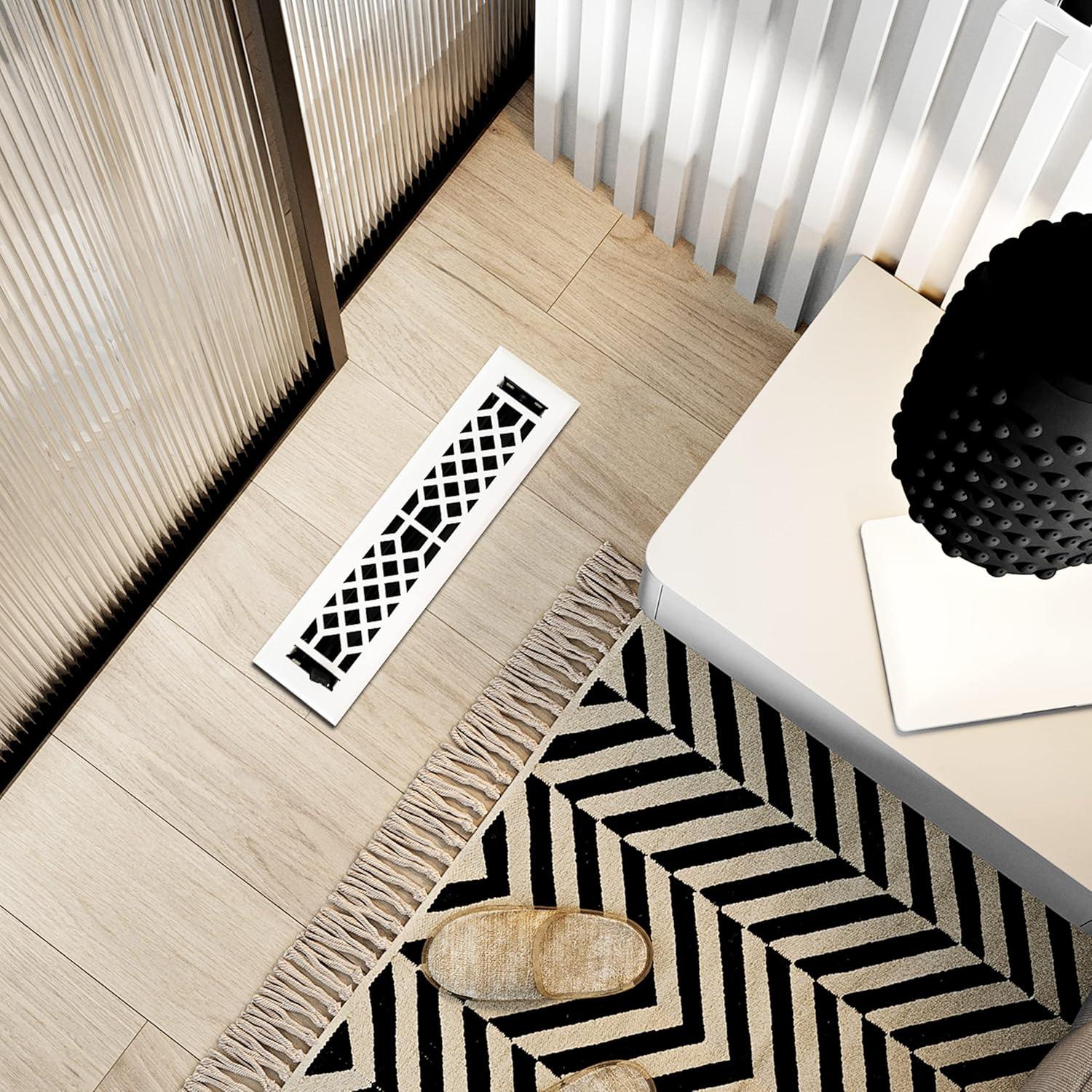 Cubierta de Ventilación de Acero Empire Register 2x12" Blanco