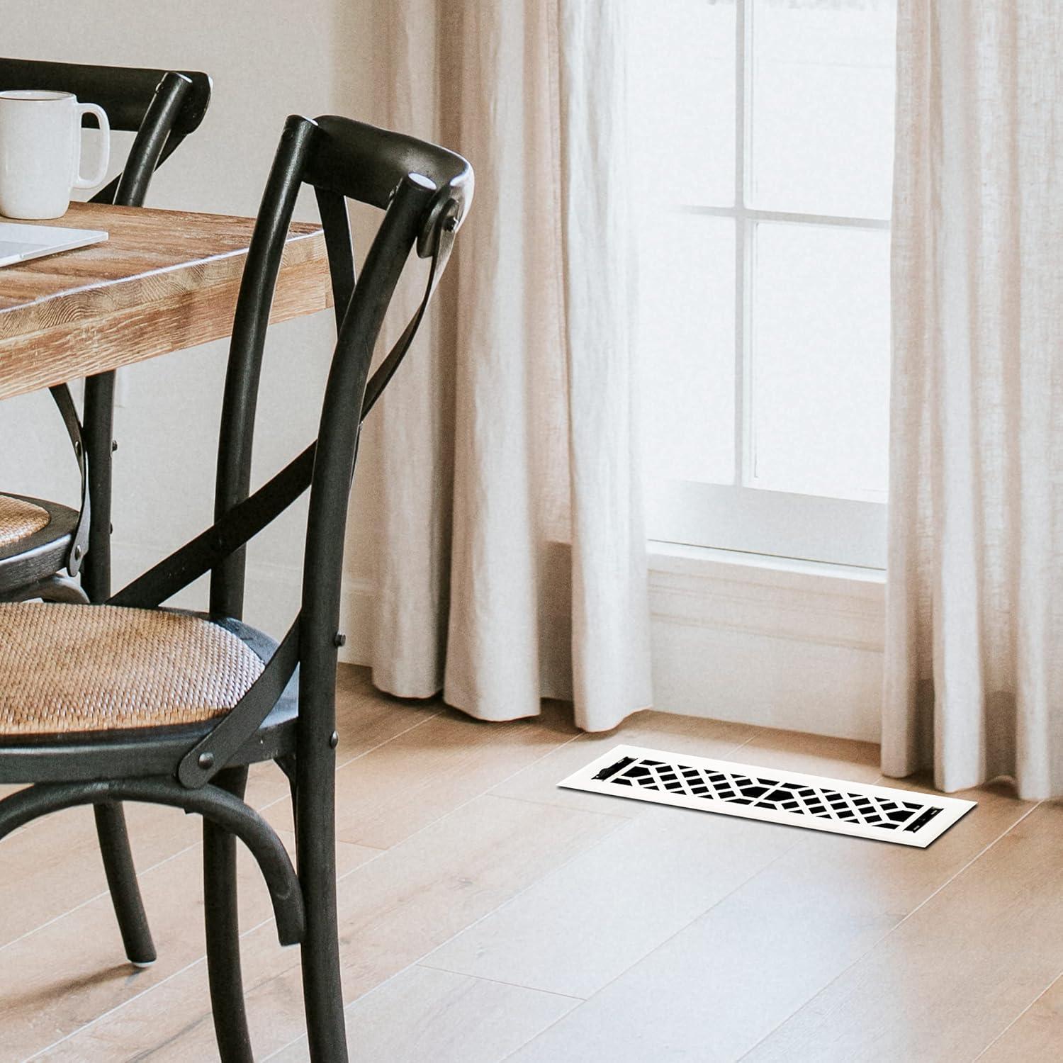 Cubierta de Ventilación de Acero Empire Register 2x12" Blanco