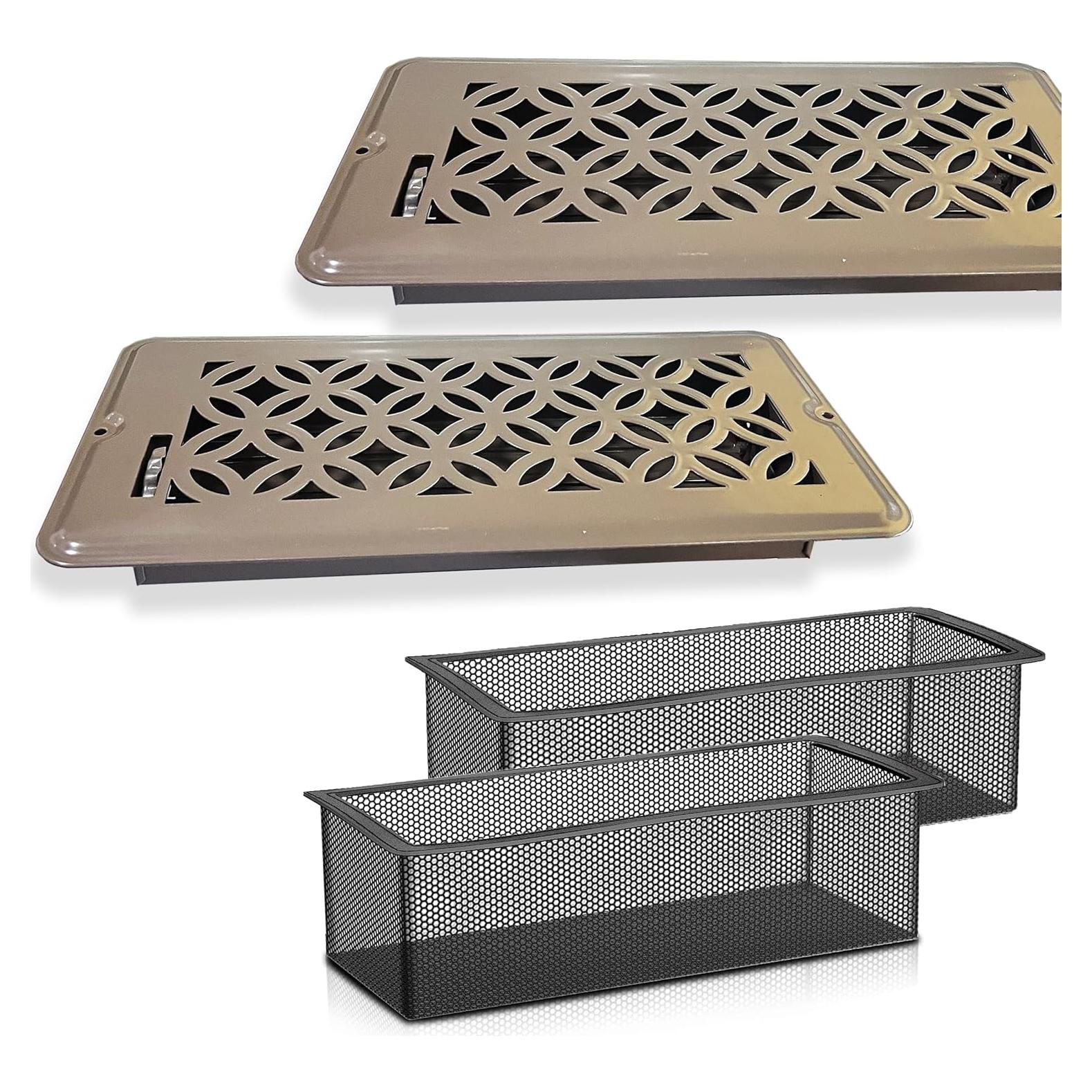 Rejilla de Ventilación de Piso LPECMX 10 x 25 cm con Filtros