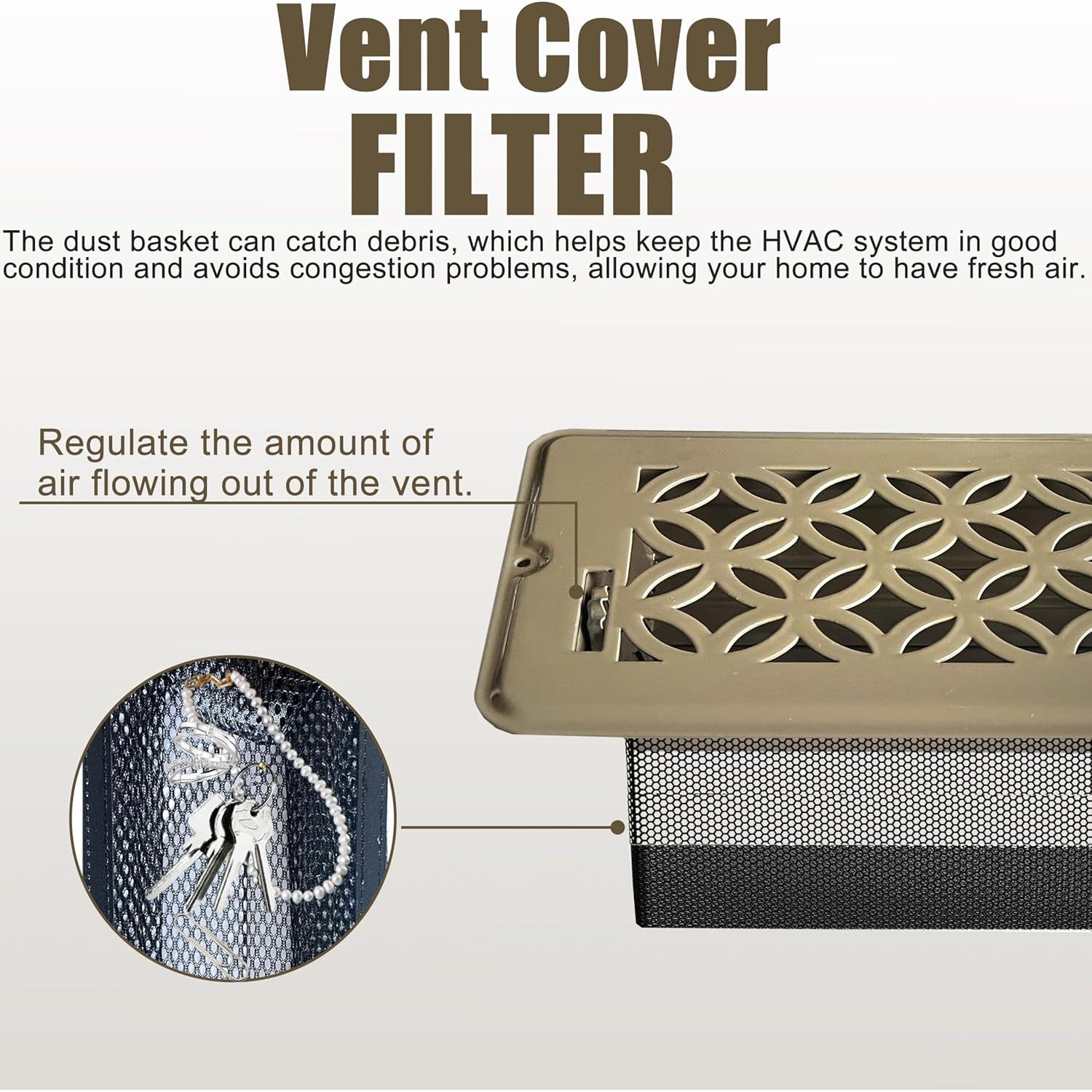 Rejilla de Ventilación de Piso LPECMX 10 x 25 cm con Filtros