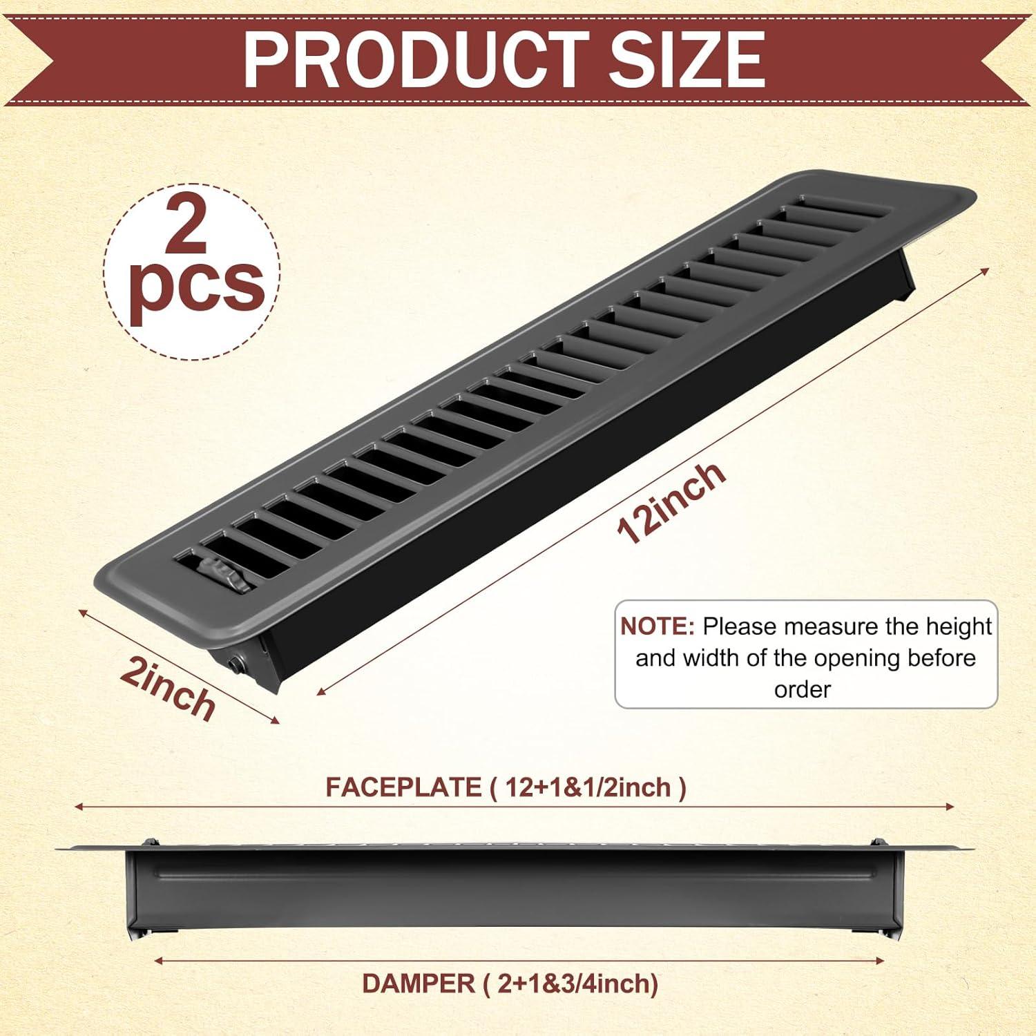 Cubiertas de Ventilación de Piso Tandefio 5.08x30.48 cm Gris