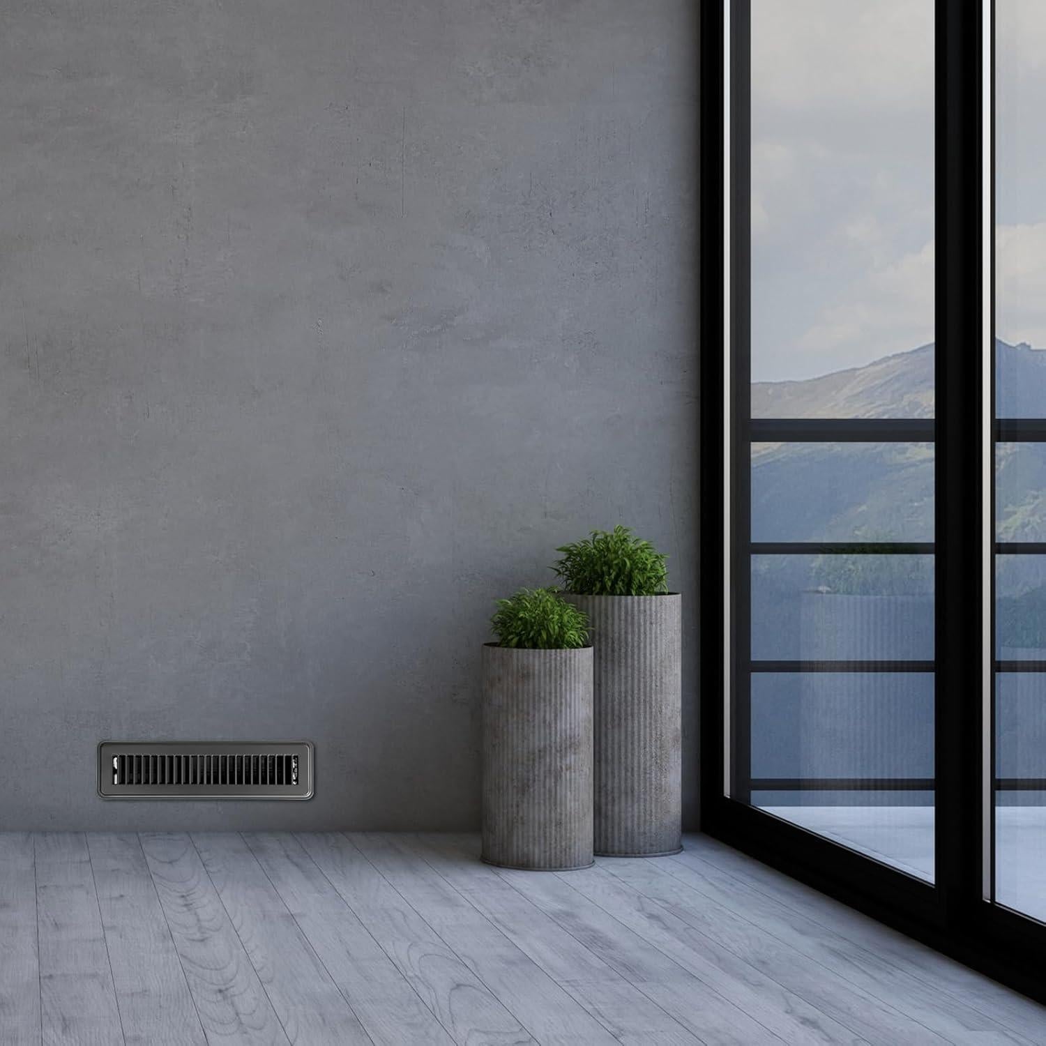 Cubiertas de Ventilación de Piso Tandefio 5.08x30.48 cm Gris