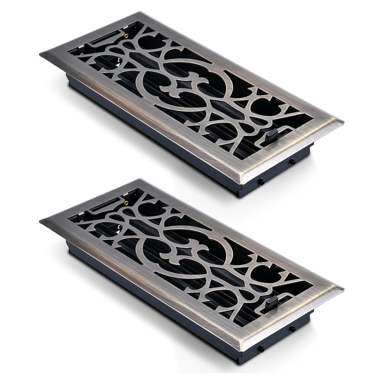 Registro de Piso 10 cm x 25.4 cm ACNOYEL Latón Antiguo 2 Pack