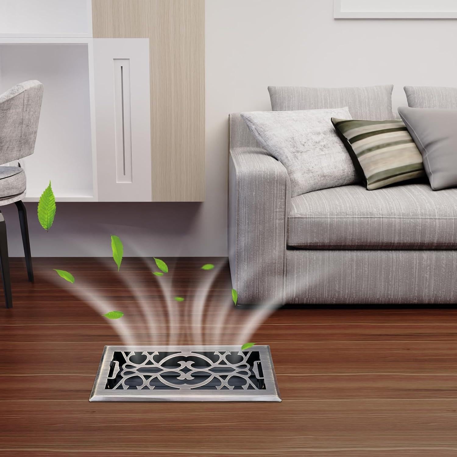 Registro de Piso 10 cm x 25.4 cm ACNOYEL Latón Antiguo 2 Pack