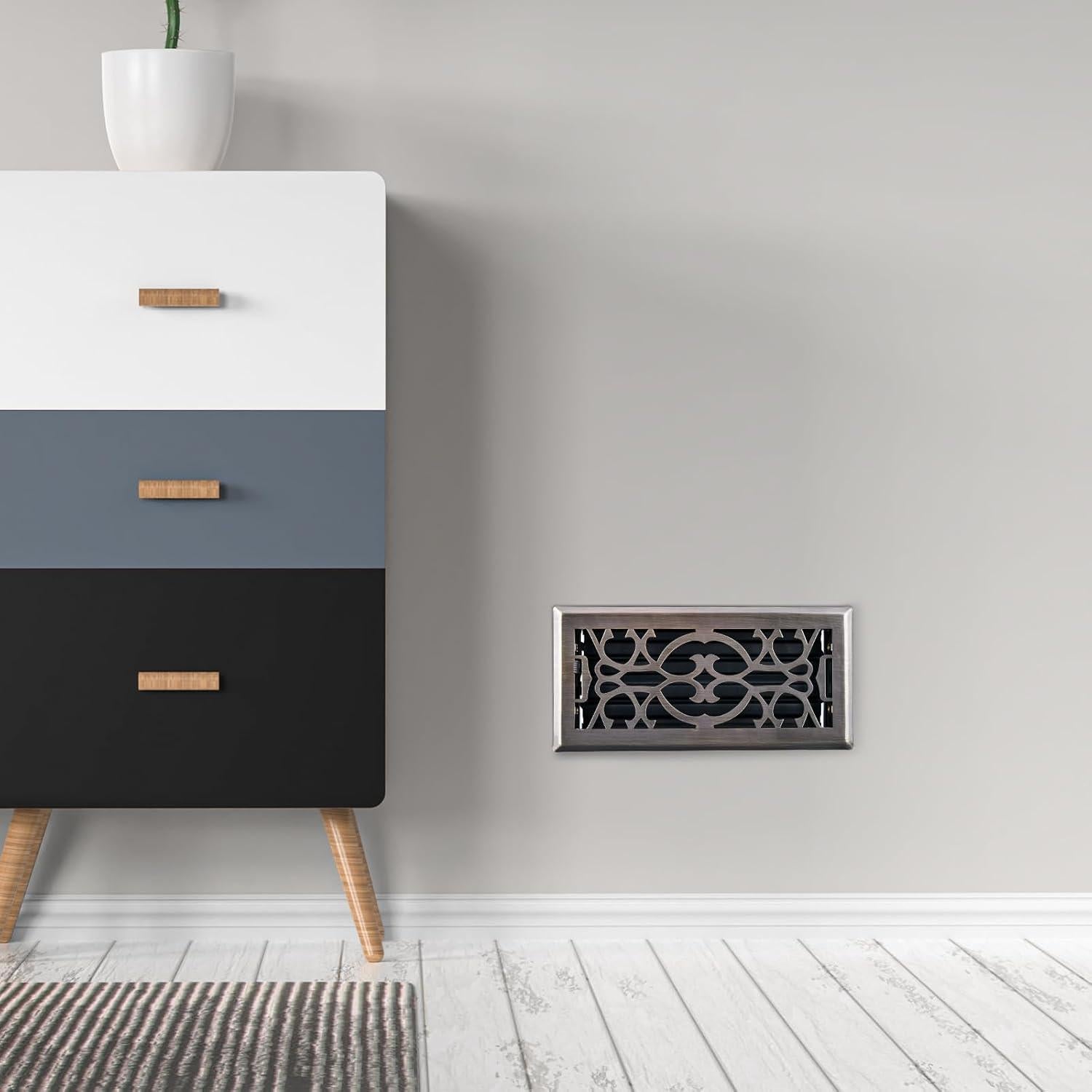 Registro de Piso 10 cm x 25.4 cm ACNOYEL Latón Antiguo 2 Pack