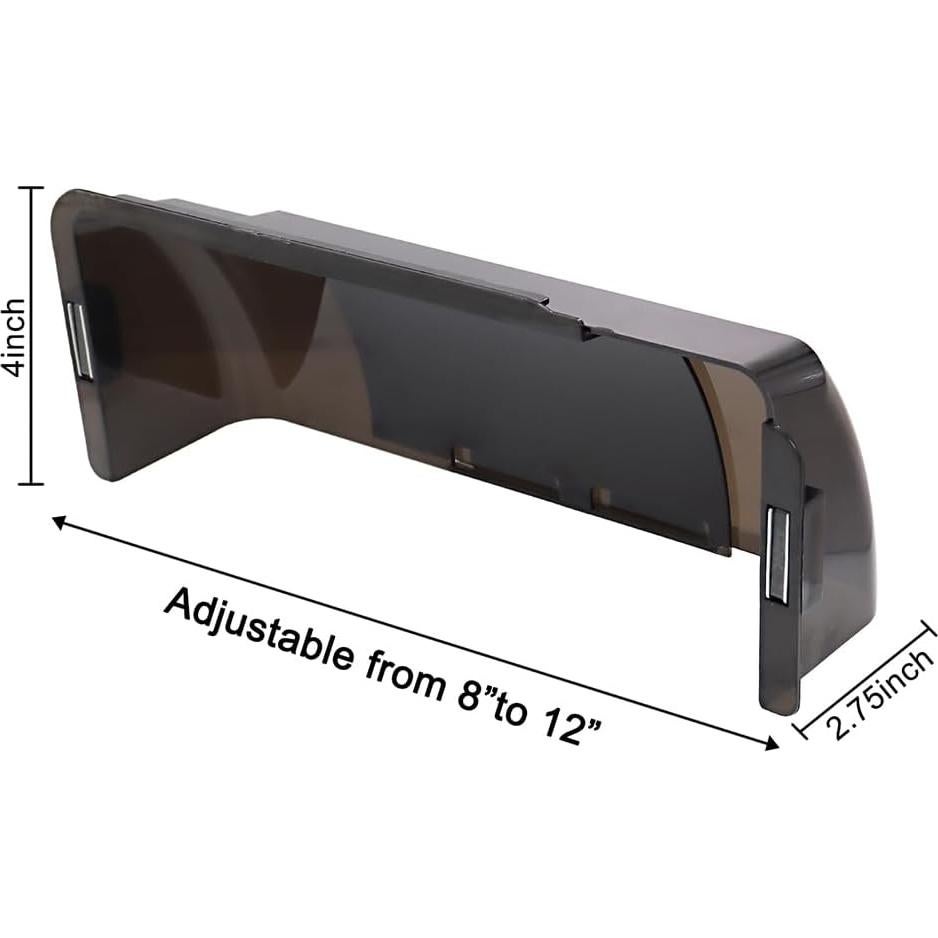 Deflector de Aire Irrompible DGQ Ajustable 20 a 30 cm Negro - Paquete de 4