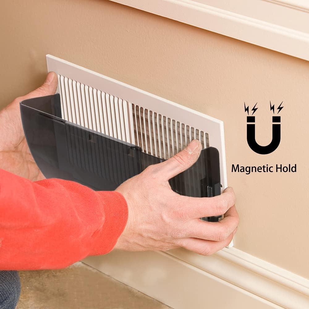 Deflector de Aire Irrompible DGQ Ajustable 20 a 30 cm Negro - Paquete de 4