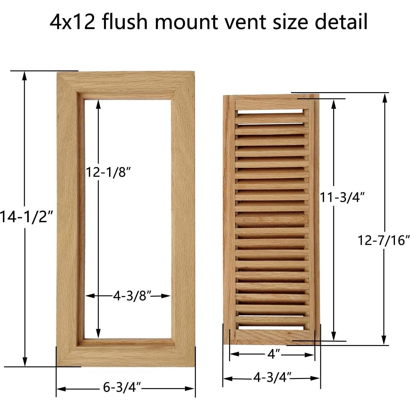 Registro de Piso Empotrado Homewell 4x12" Roble Rojo