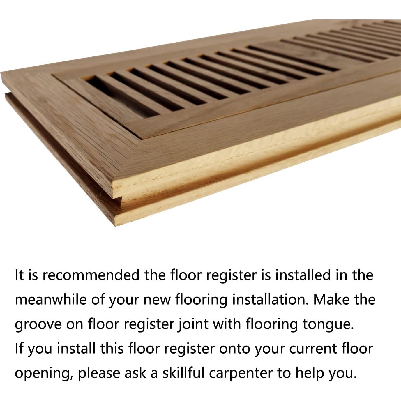 Registro de Piso Empotrado Homewell 4x12" Roble Rojo