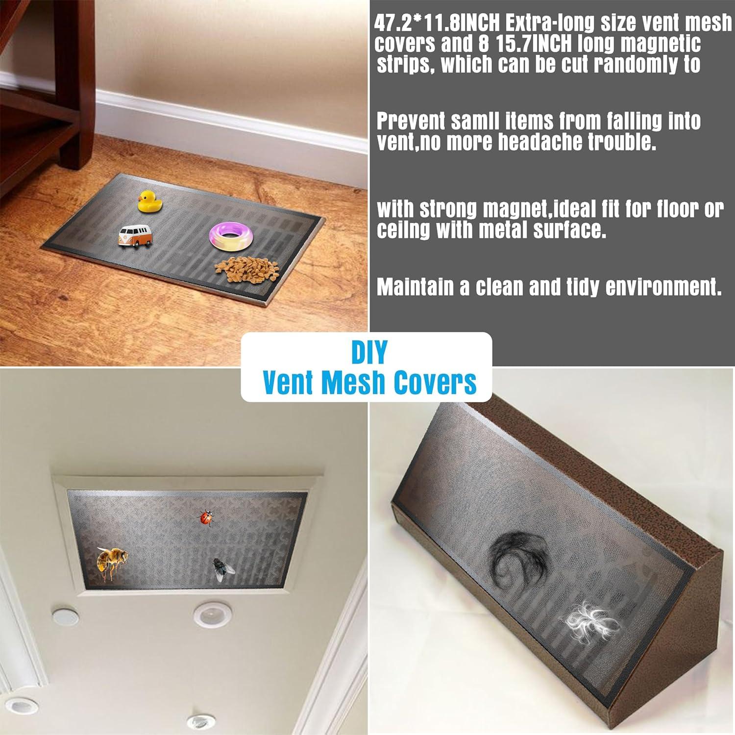 Cubiertas de Ventilación de Piso INITMMO 120x30cm PVC Magnéticas