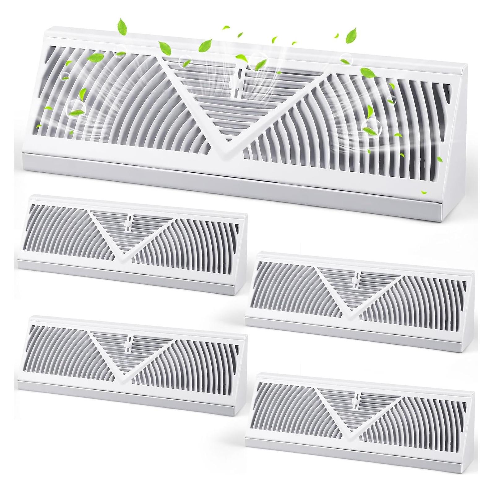 Rejillas de Registro de Zócalo 4 Pcs Yaocom 15" Ajustables